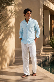 Celeste Stripe Linen Blended Shirt