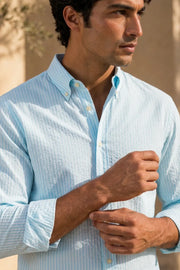 Celeste Stripe Linen Blended Shirt