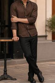 Terra Mocha Linen Shirt