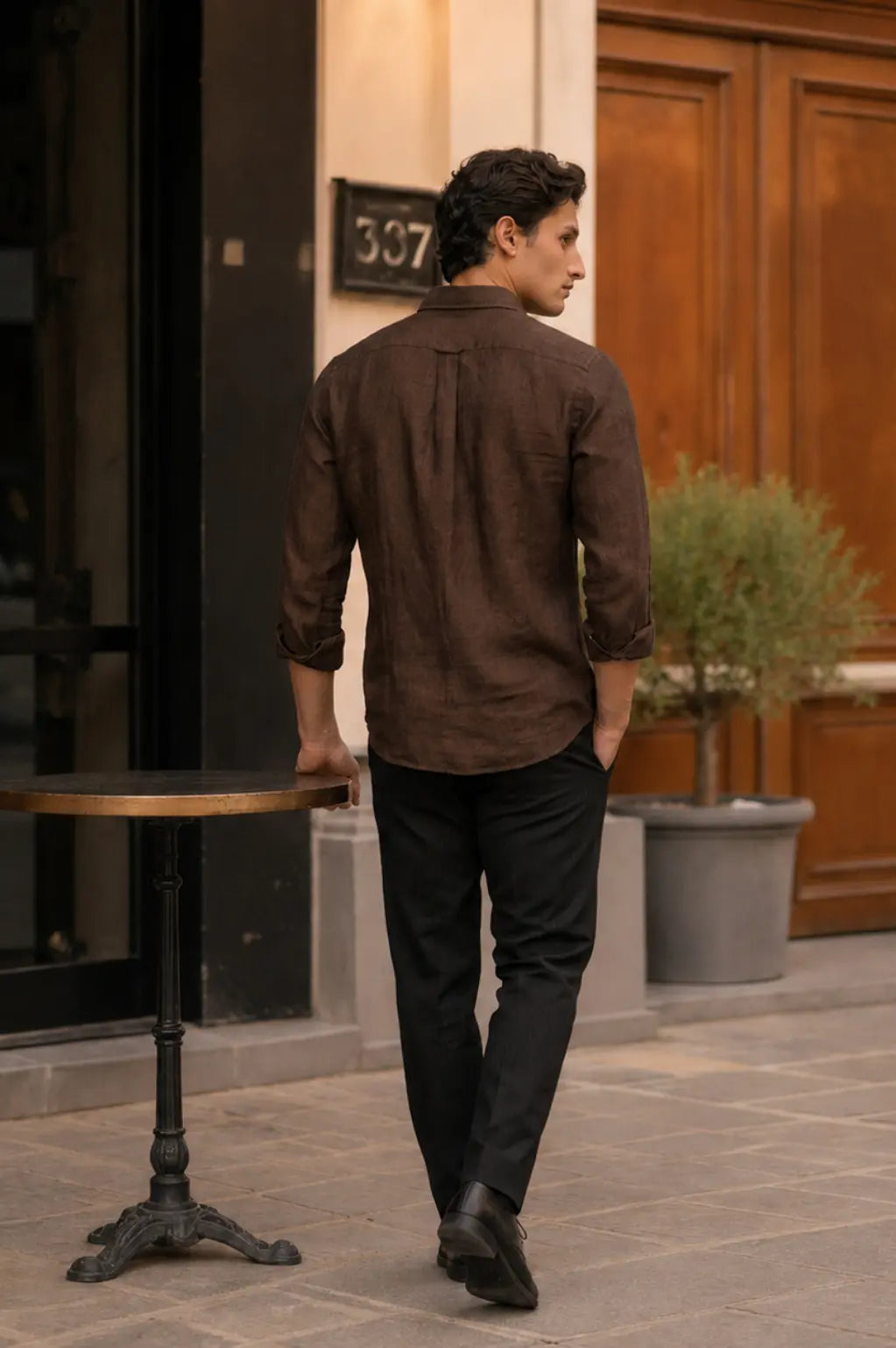 Terra Mocha Linen Shirt
