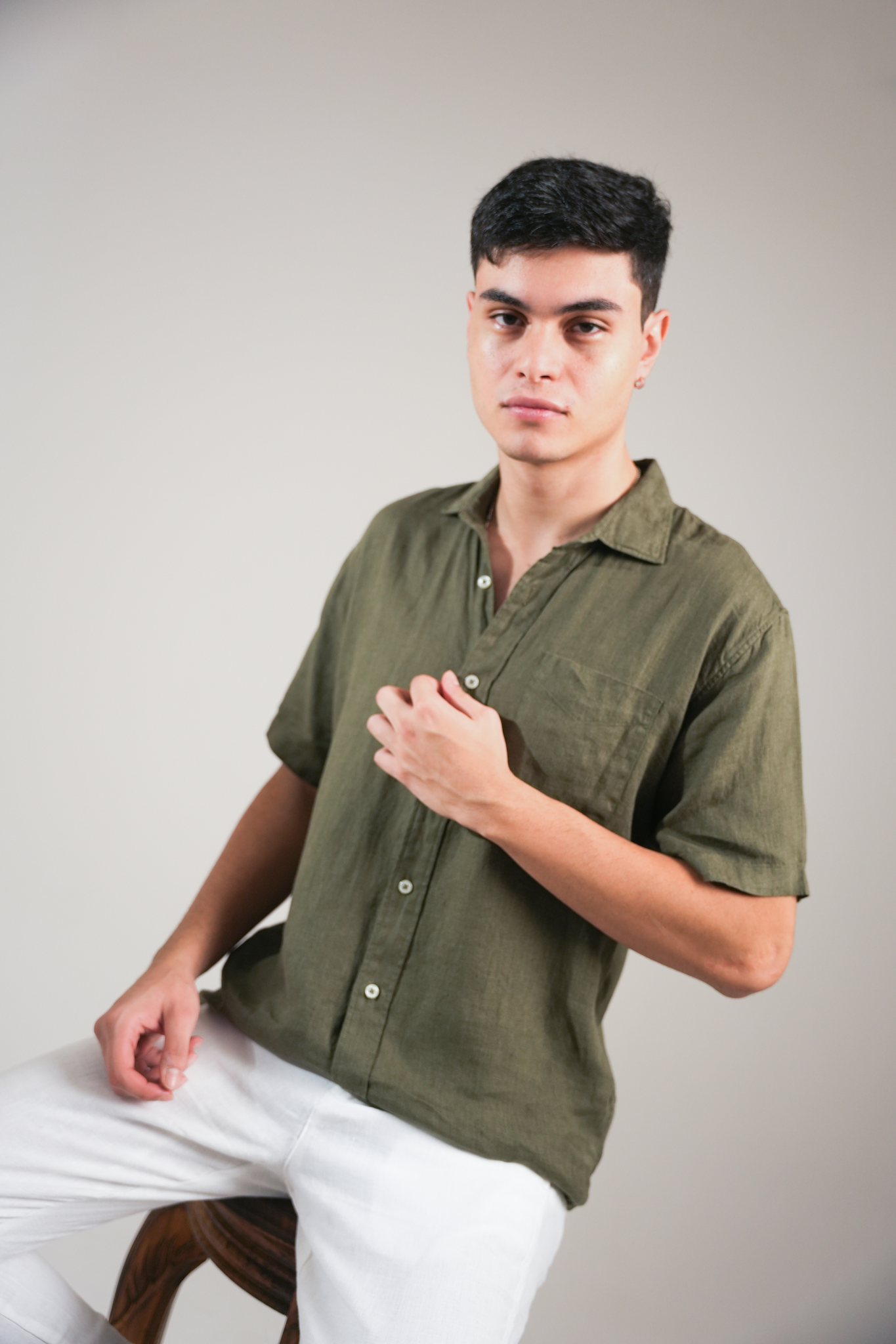 Olive Grove Linen Shirt