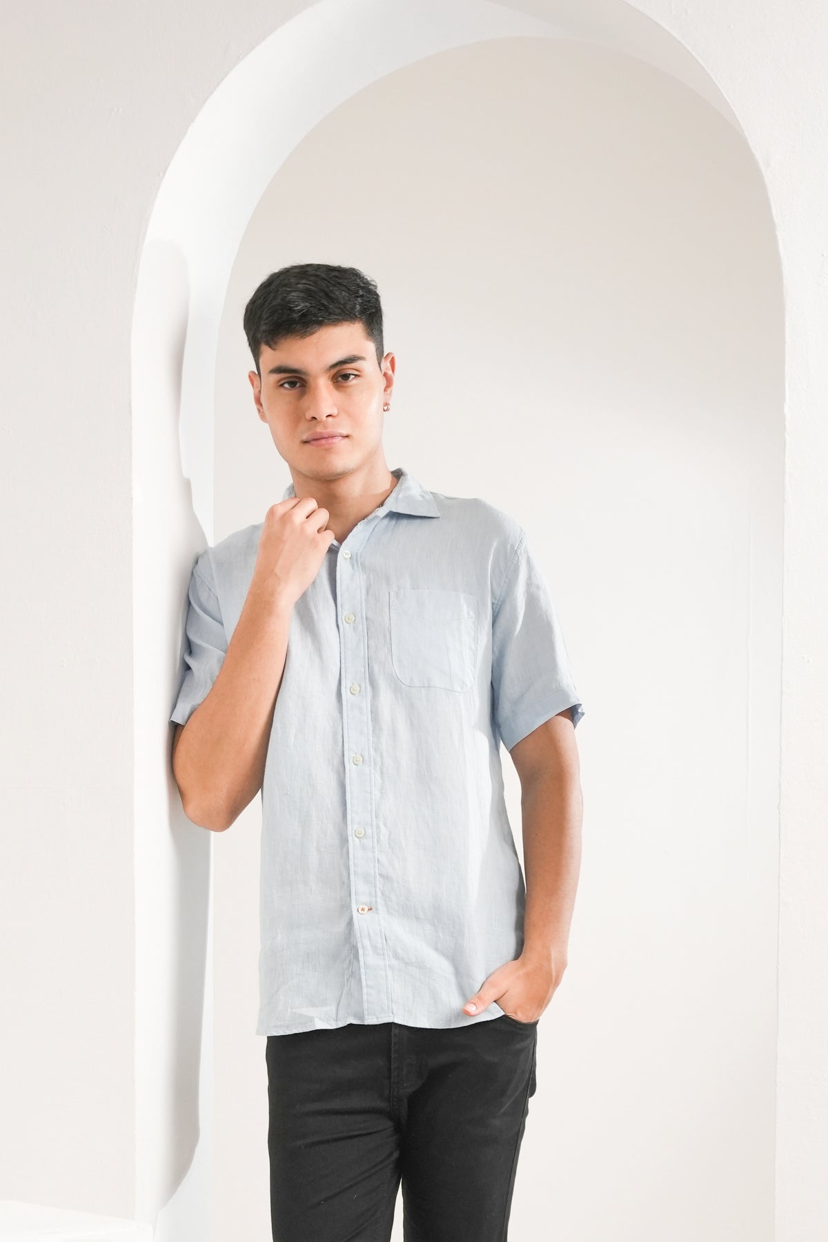 Glacier Mist Linen Shirt