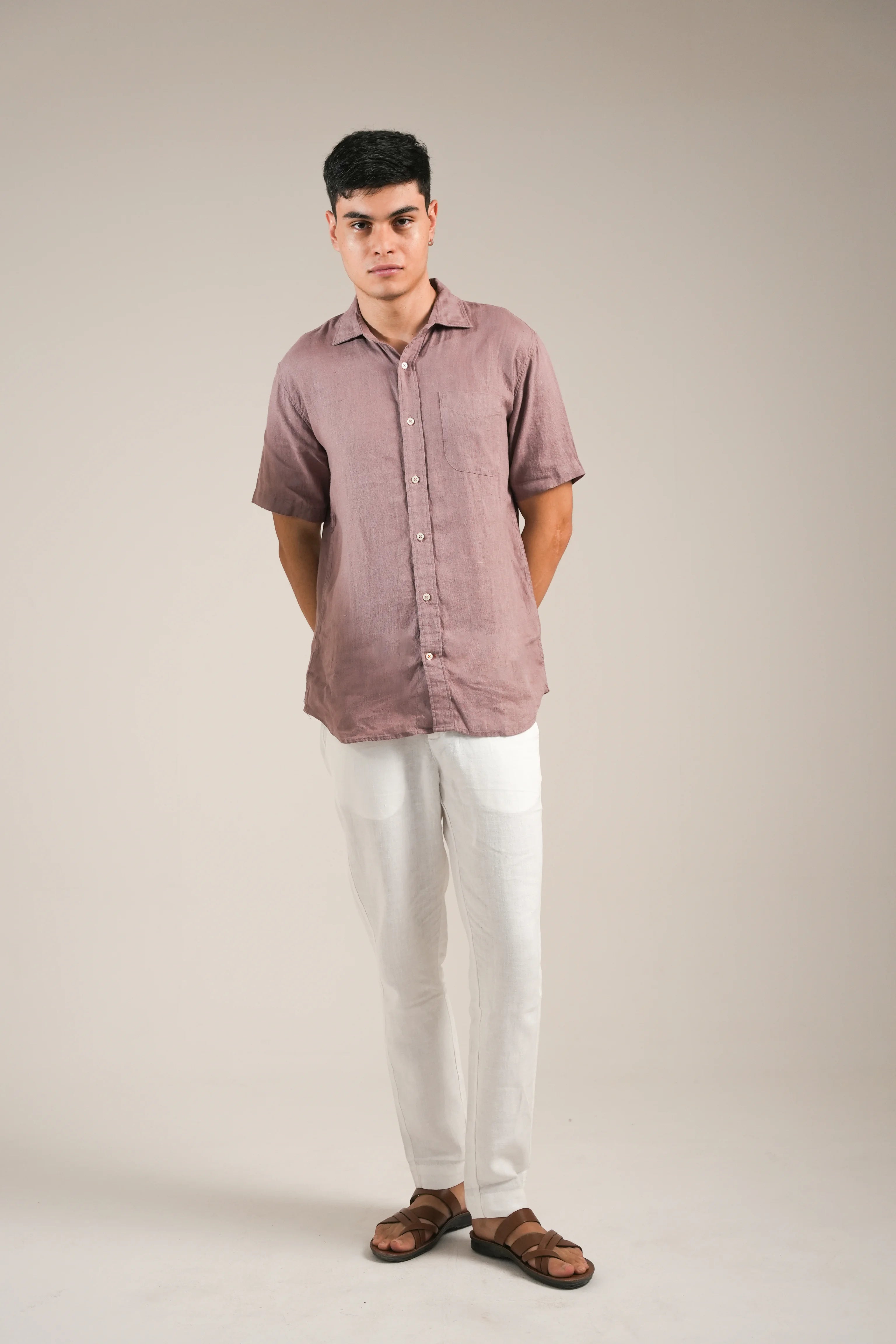 Rose Clay Linen Shirt