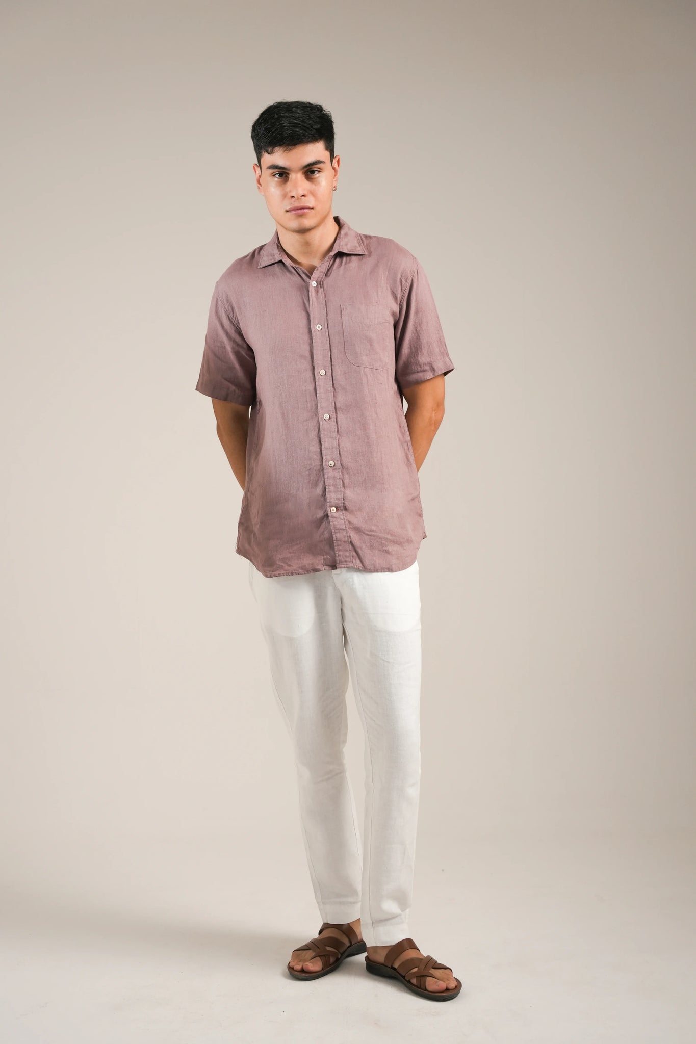 Rose Clay Linen Shirt