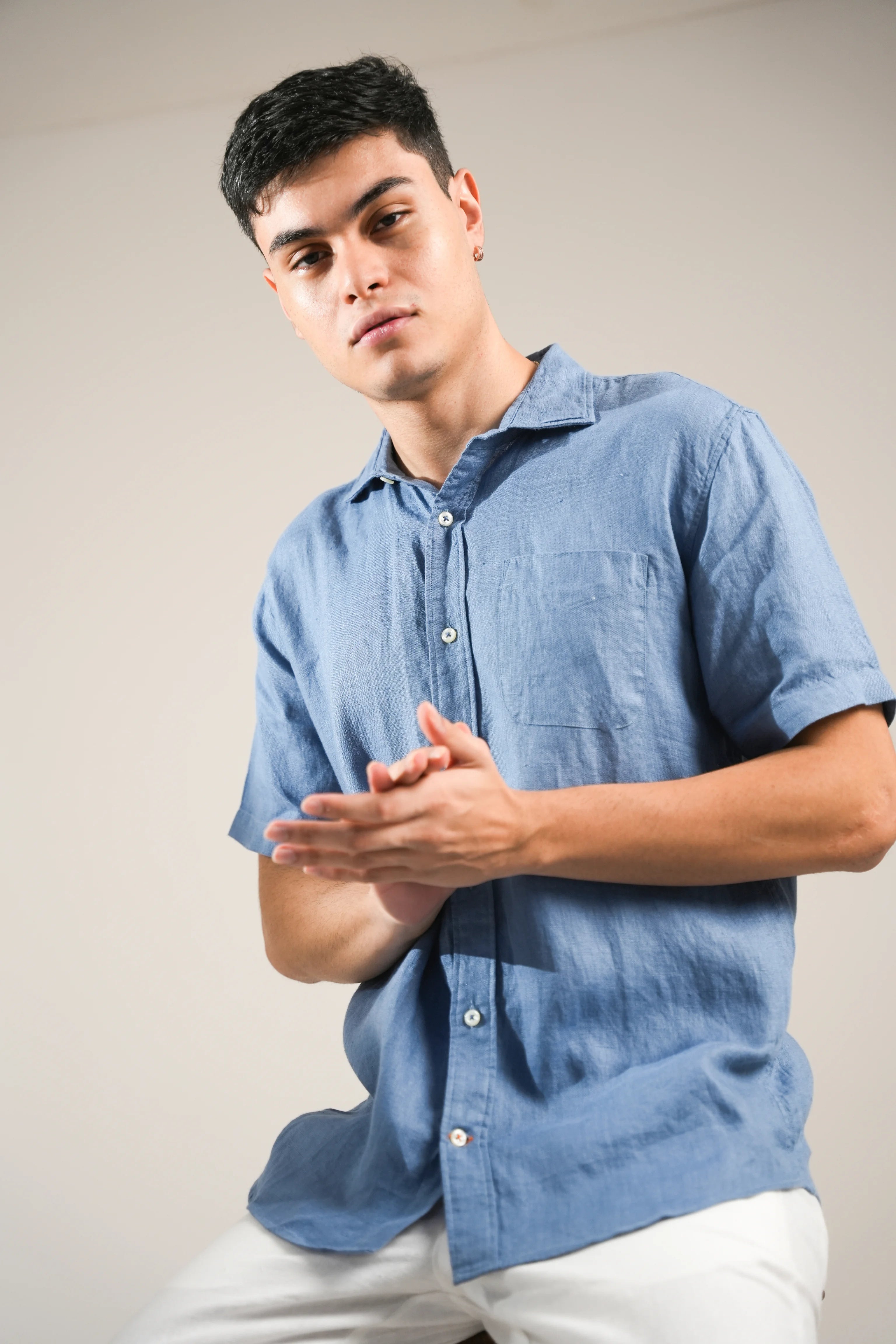Coastal Blue Linen Shirt