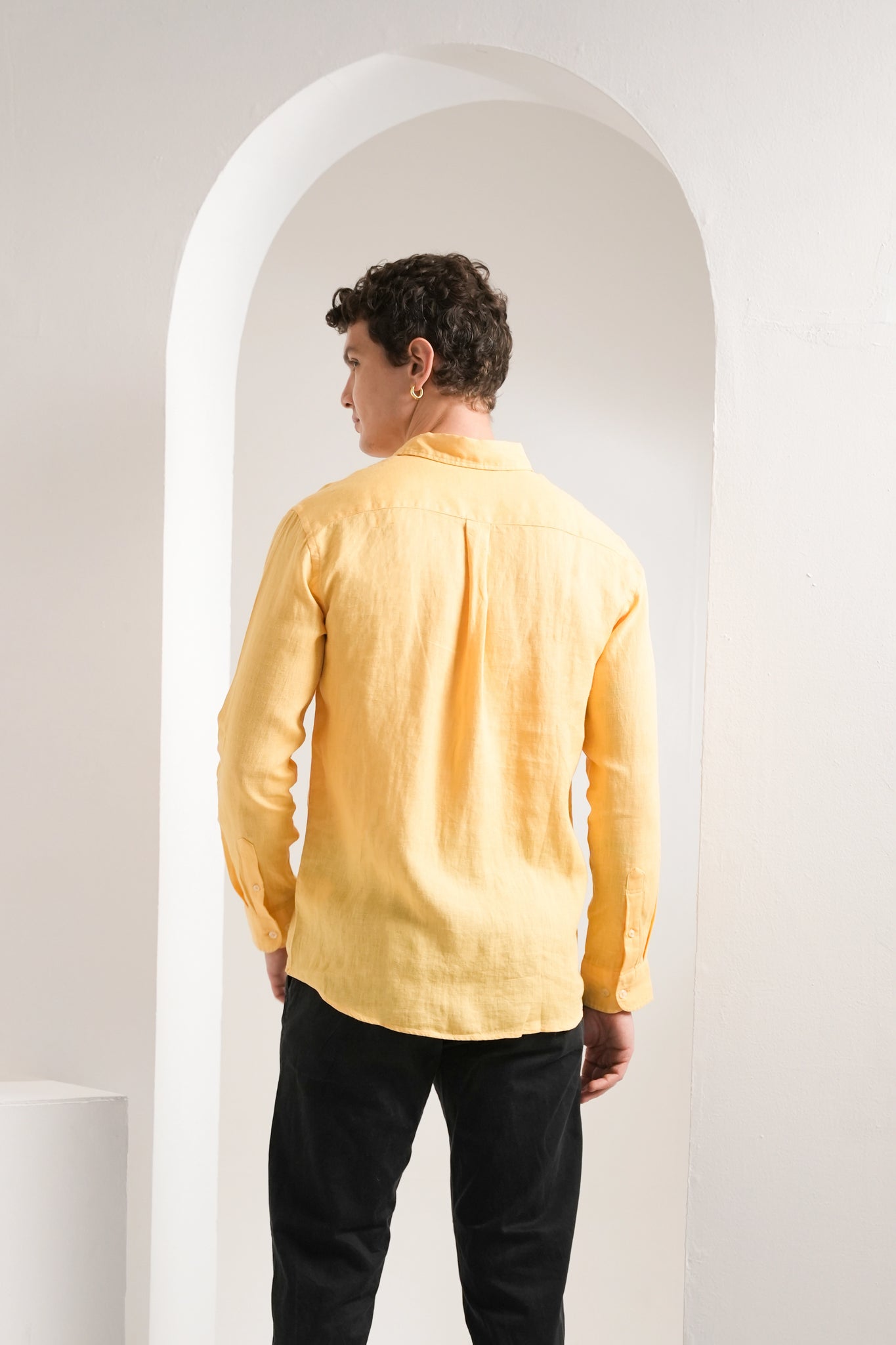 Golden Marigold Linen Shirt