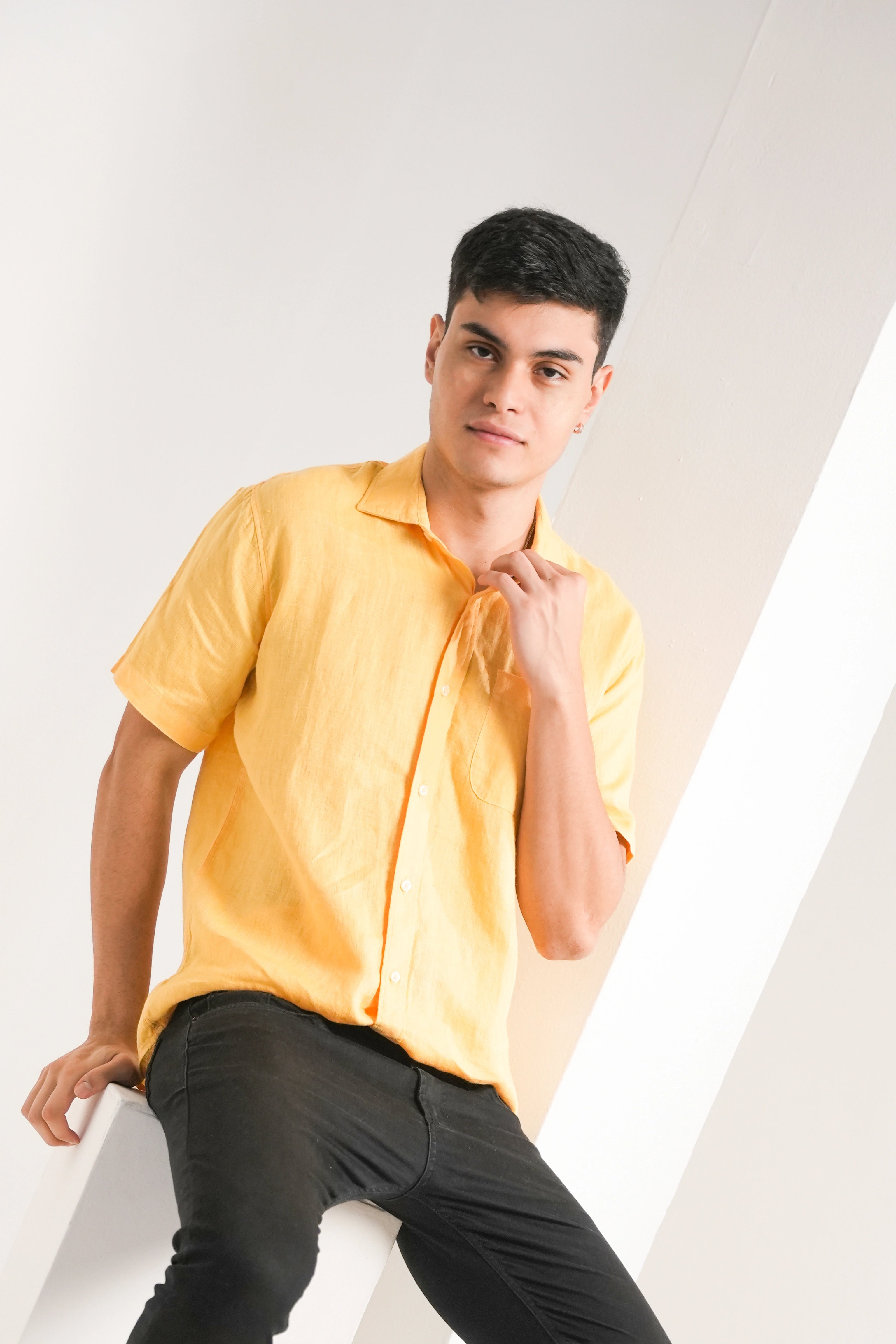 Sun Marigold Linen Shirt