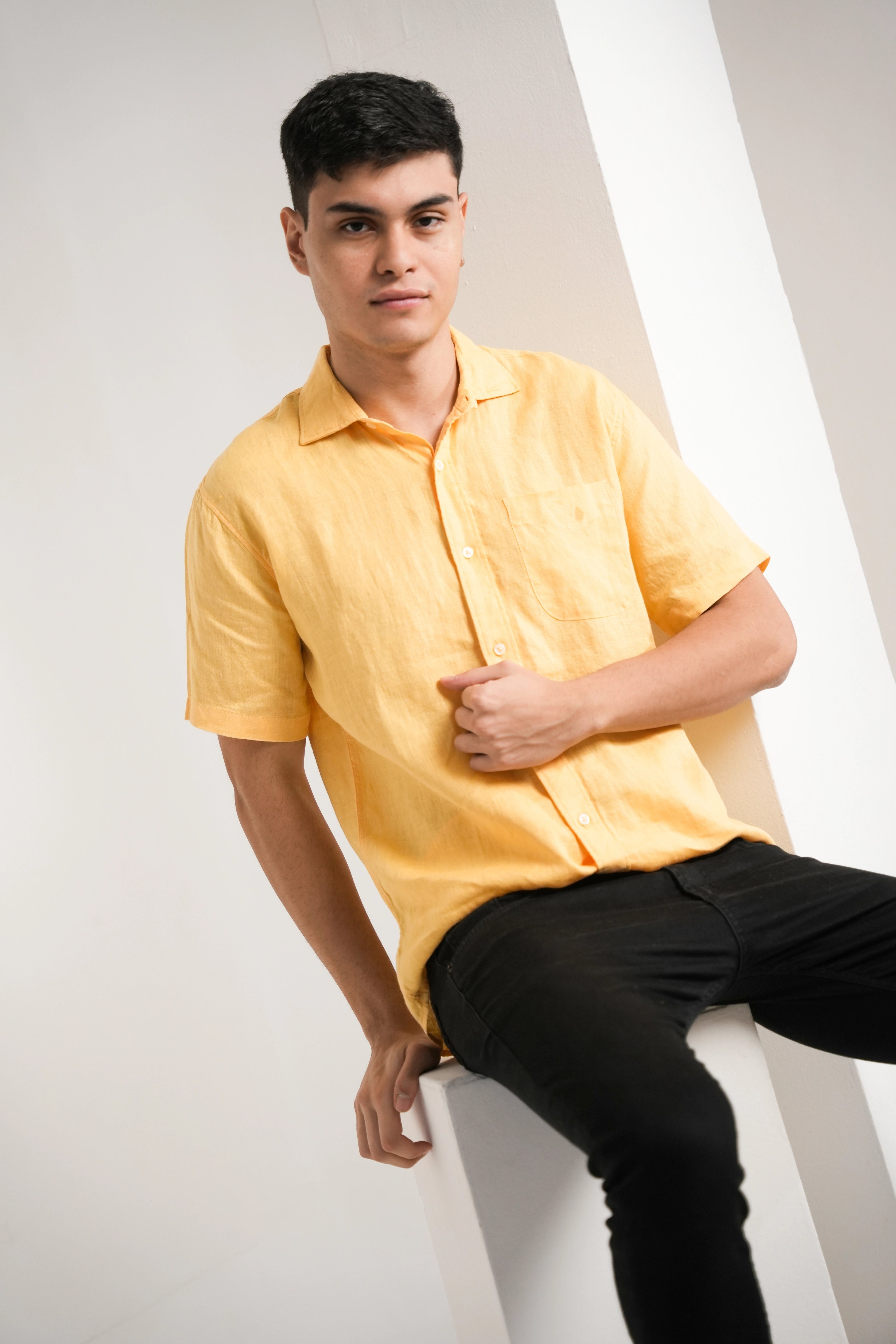 Sun Marigold Linen Shirt