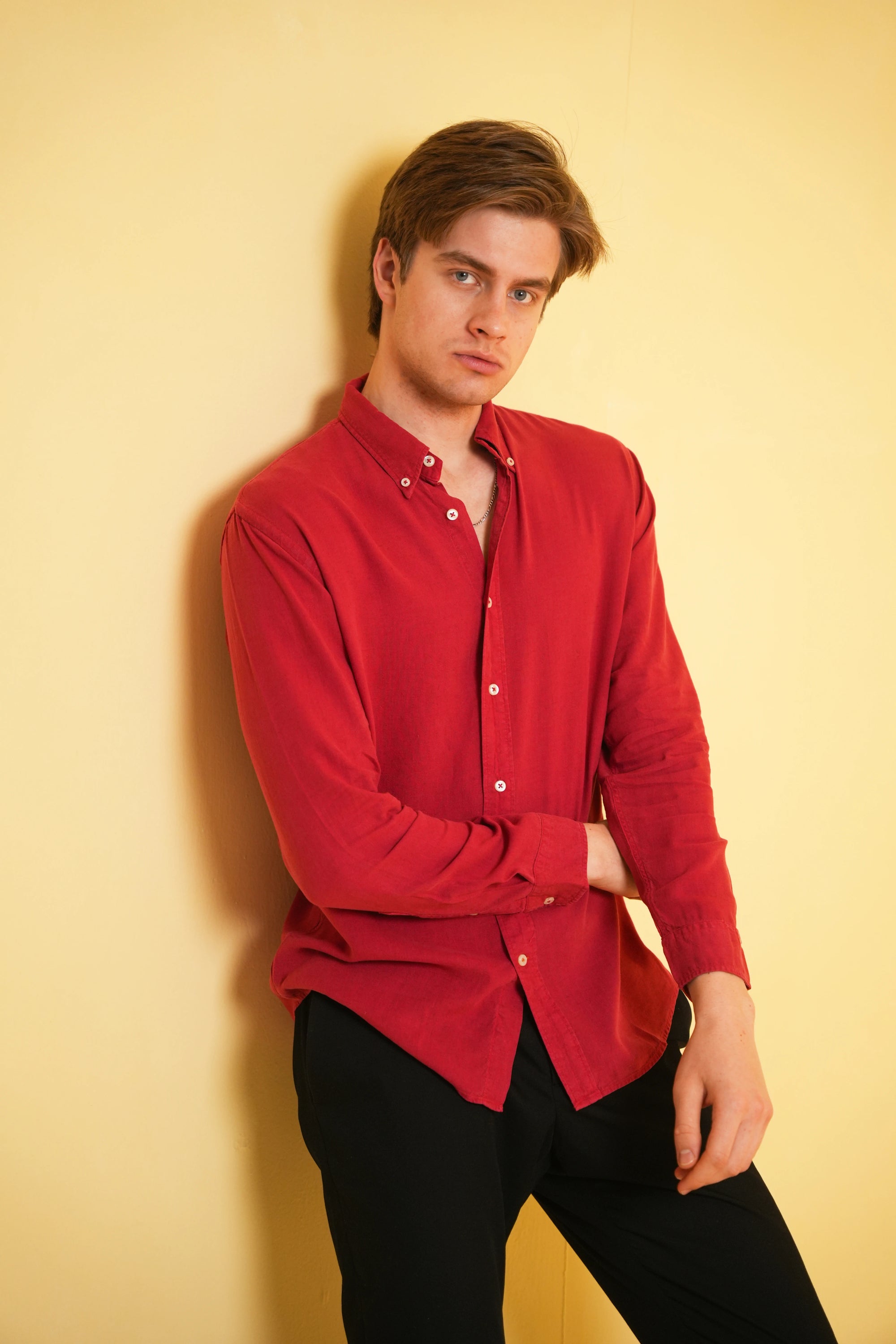 Crimson Heritage Garment-Dyed Linen Shirt