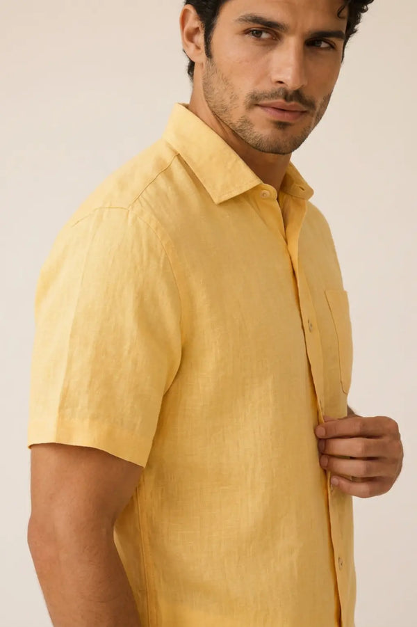 Sun Marigold Linen Shirt