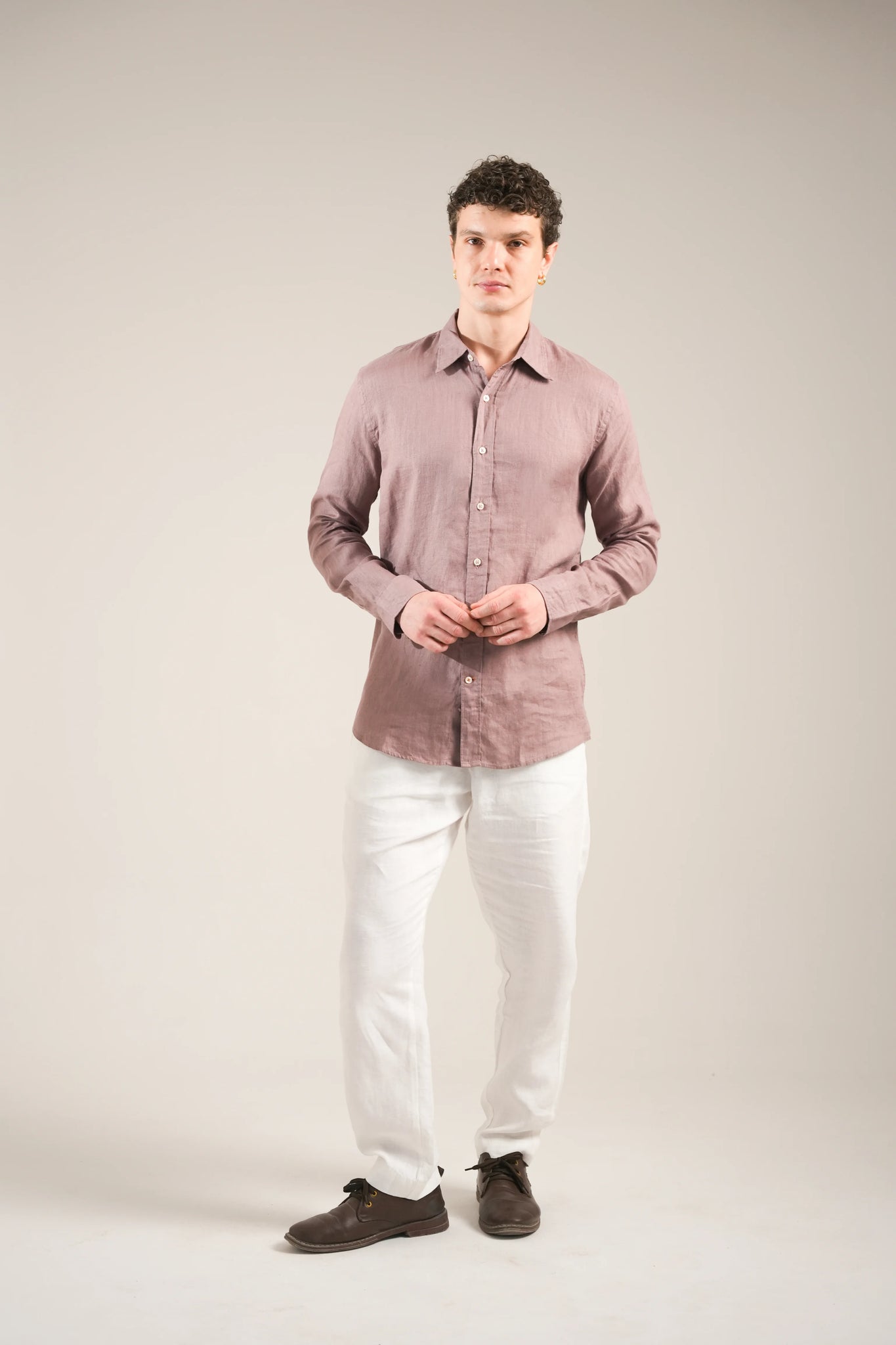 Rosewood Dusk Linen Shirt