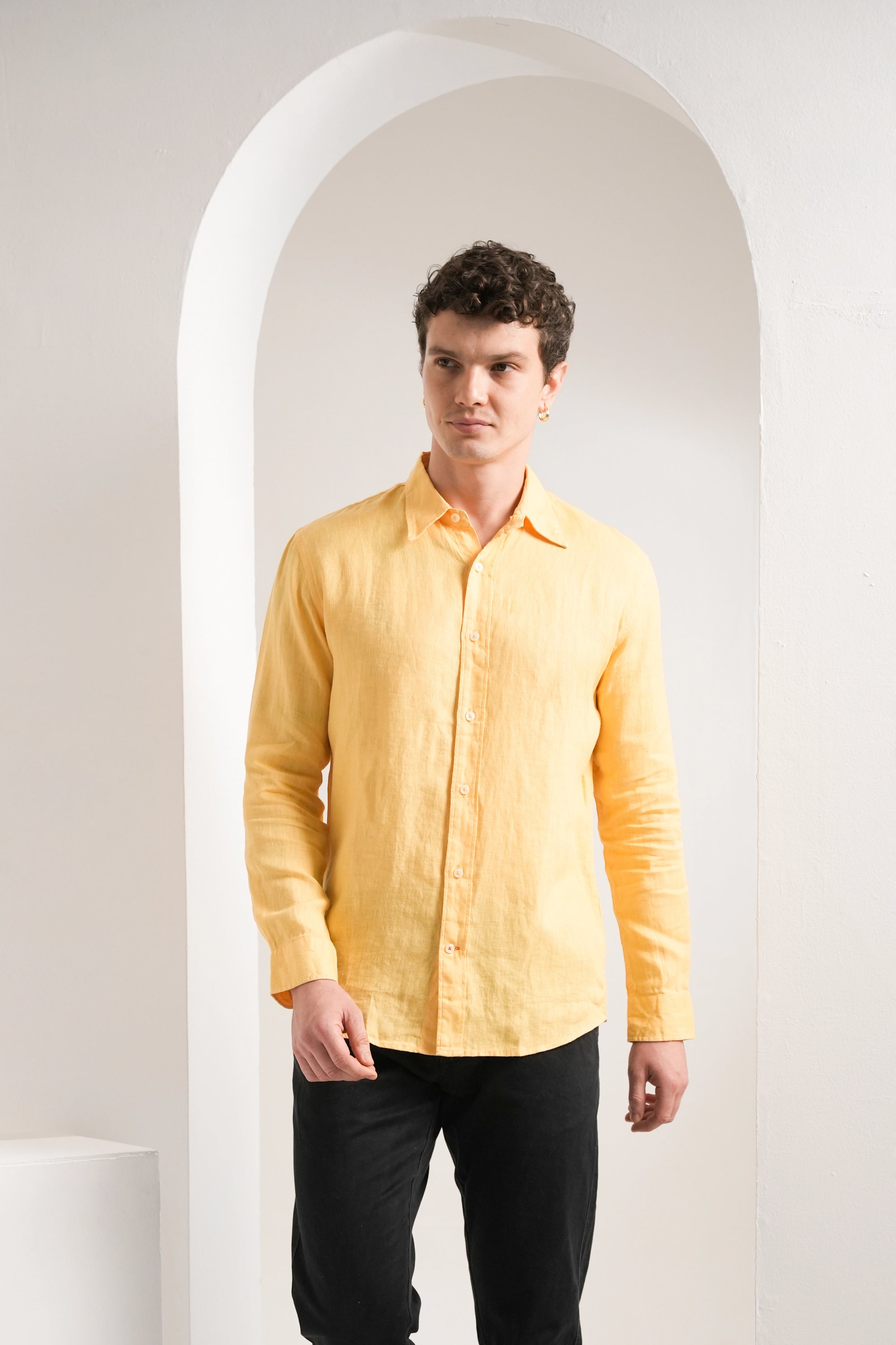 Golden Marigold Linen Shirt