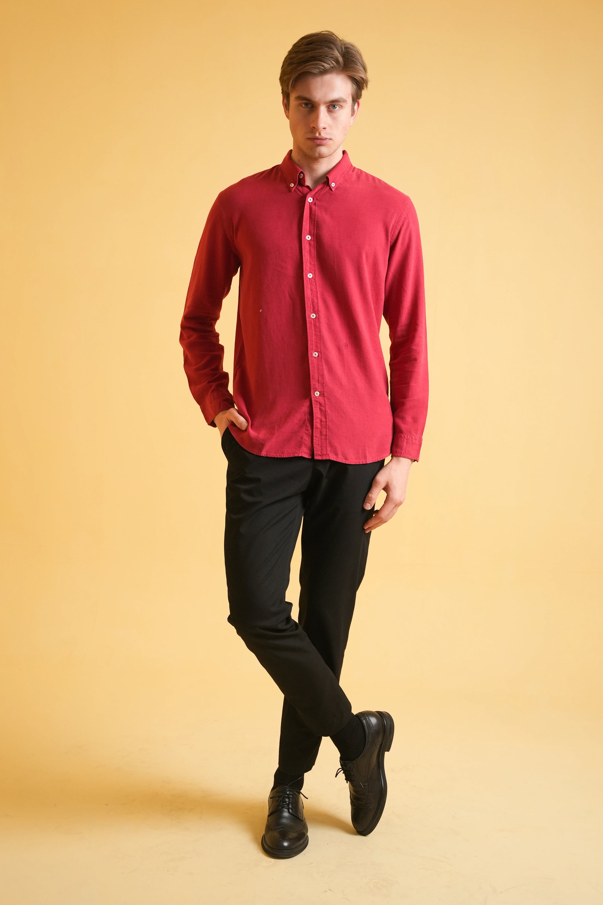 Crimson Heritage Garment-Dyed Linen Shirt
