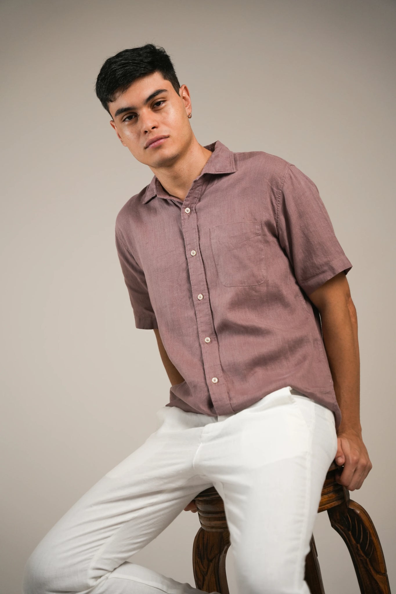 Rose Clay Linen Shirt
