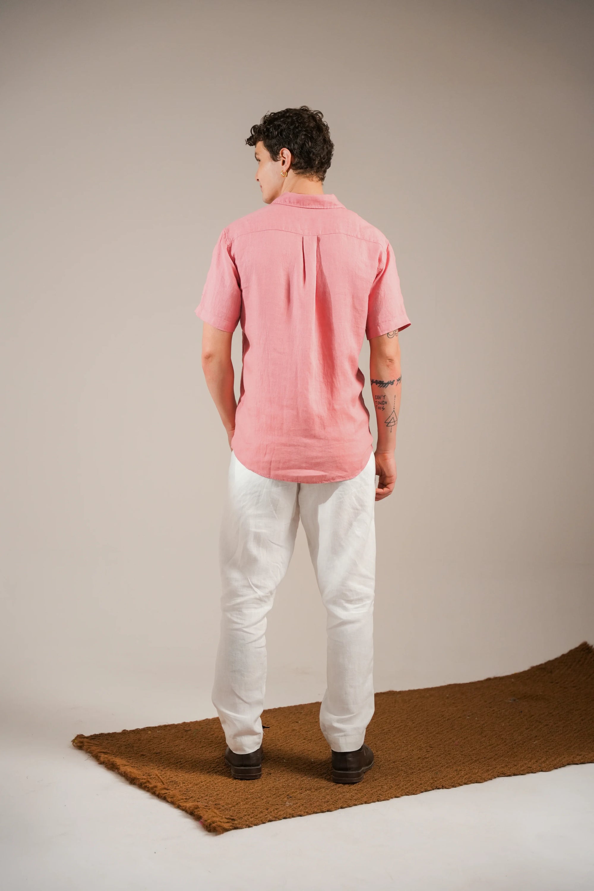 Soft Coral Linen Shirt