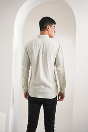 Soft Sage Stripe Linen Shirt