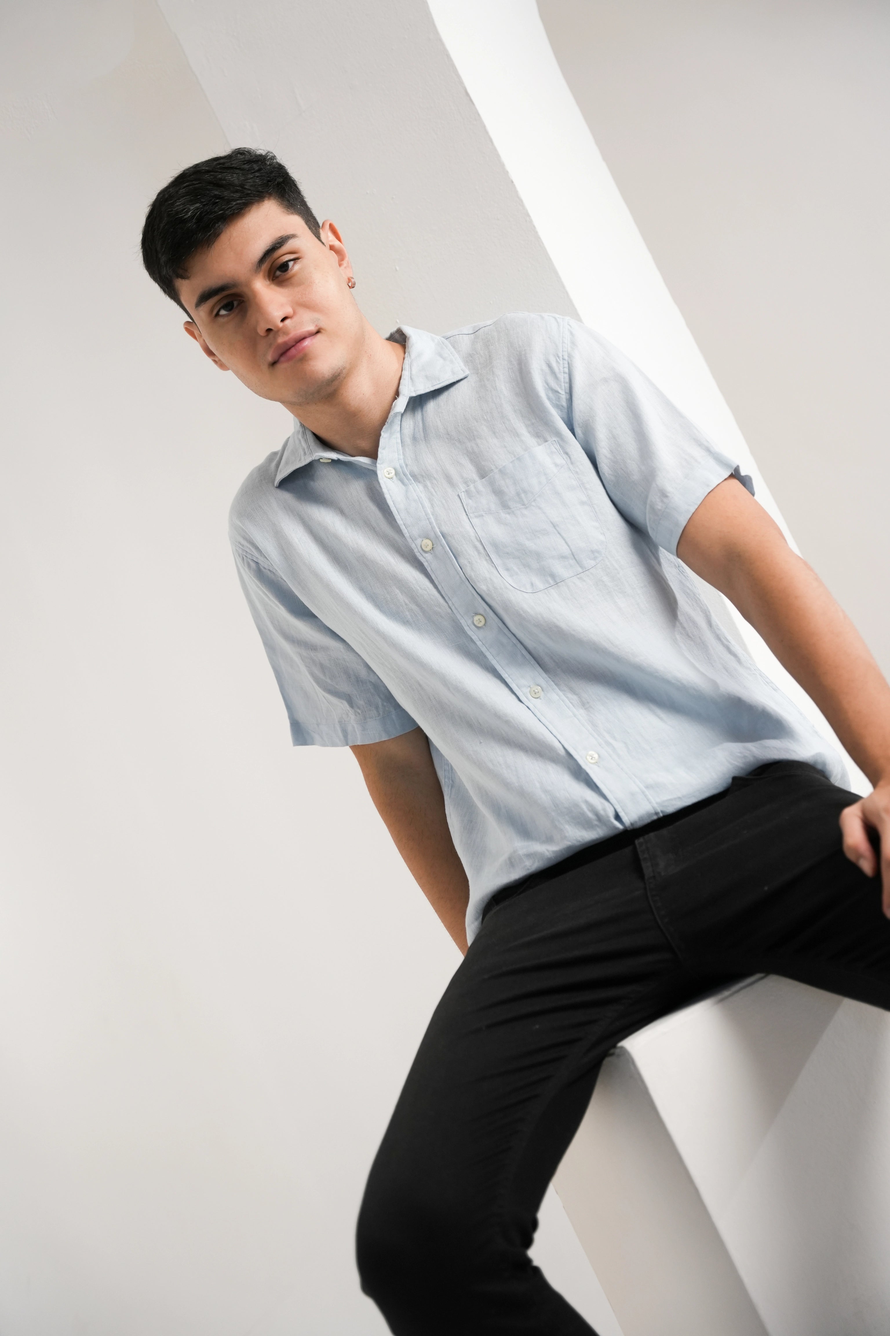 Glacier Mist Linen Shirt