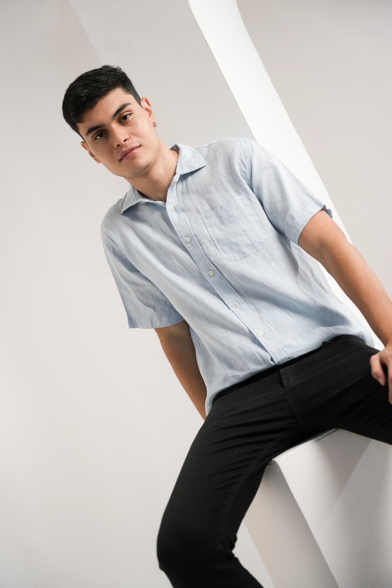 Glacier Mist Linen Shirt