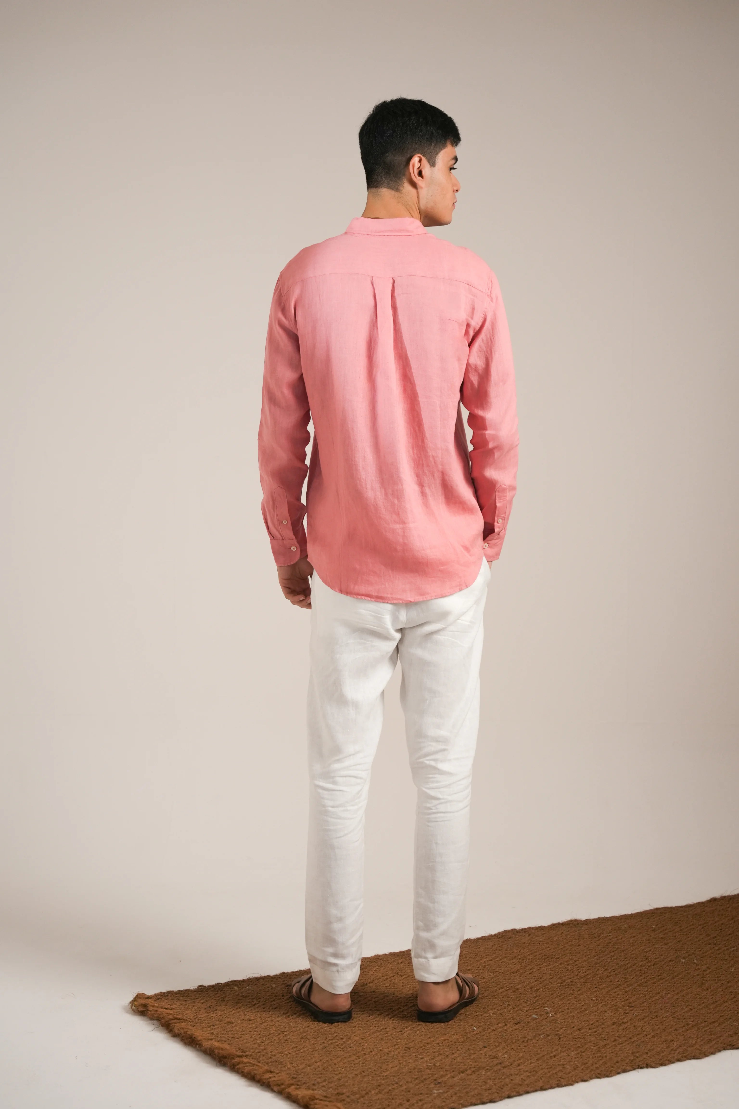 Blush Coral Linen Shirt
