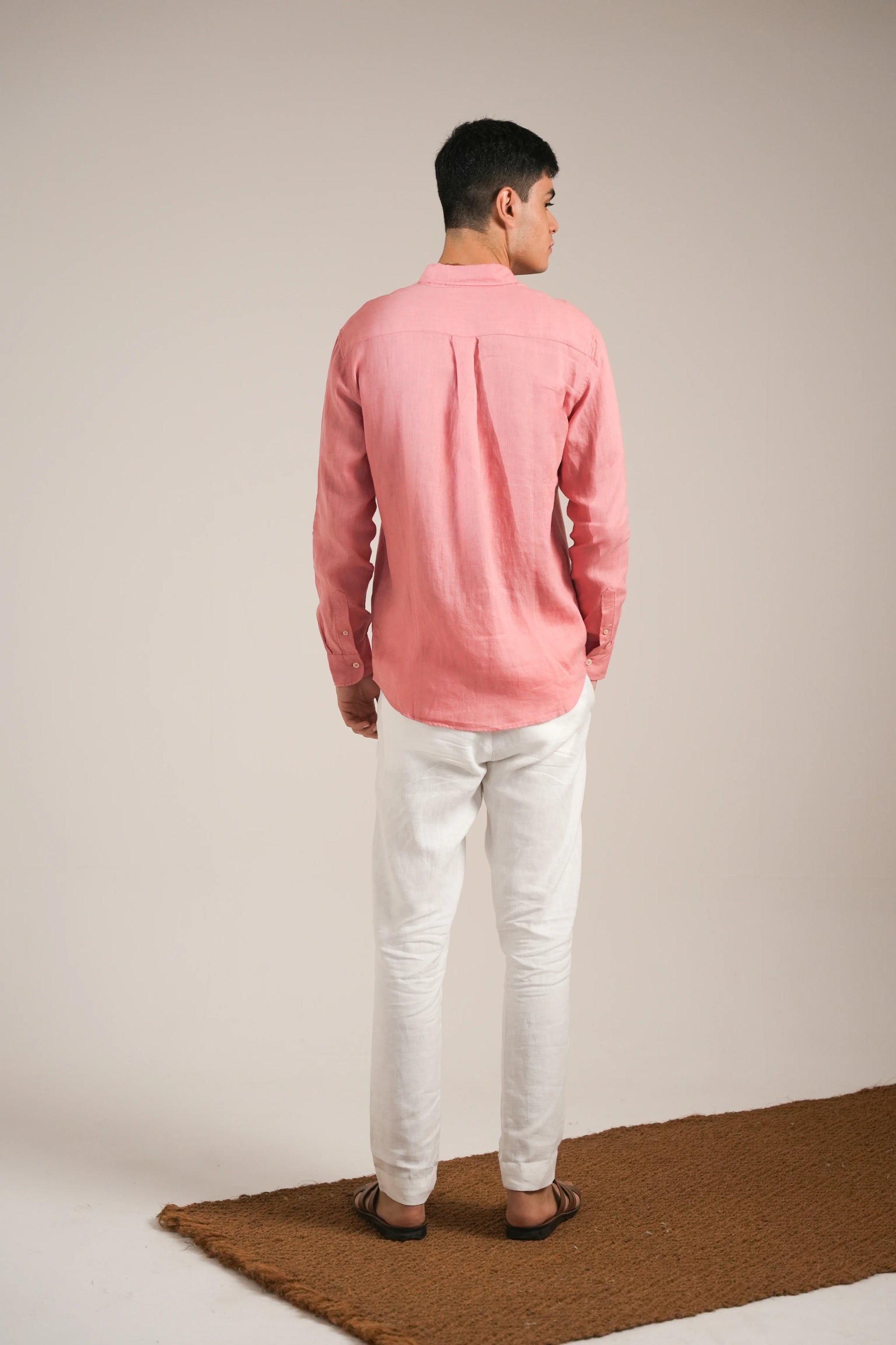 Blush Coral Linen Shirt