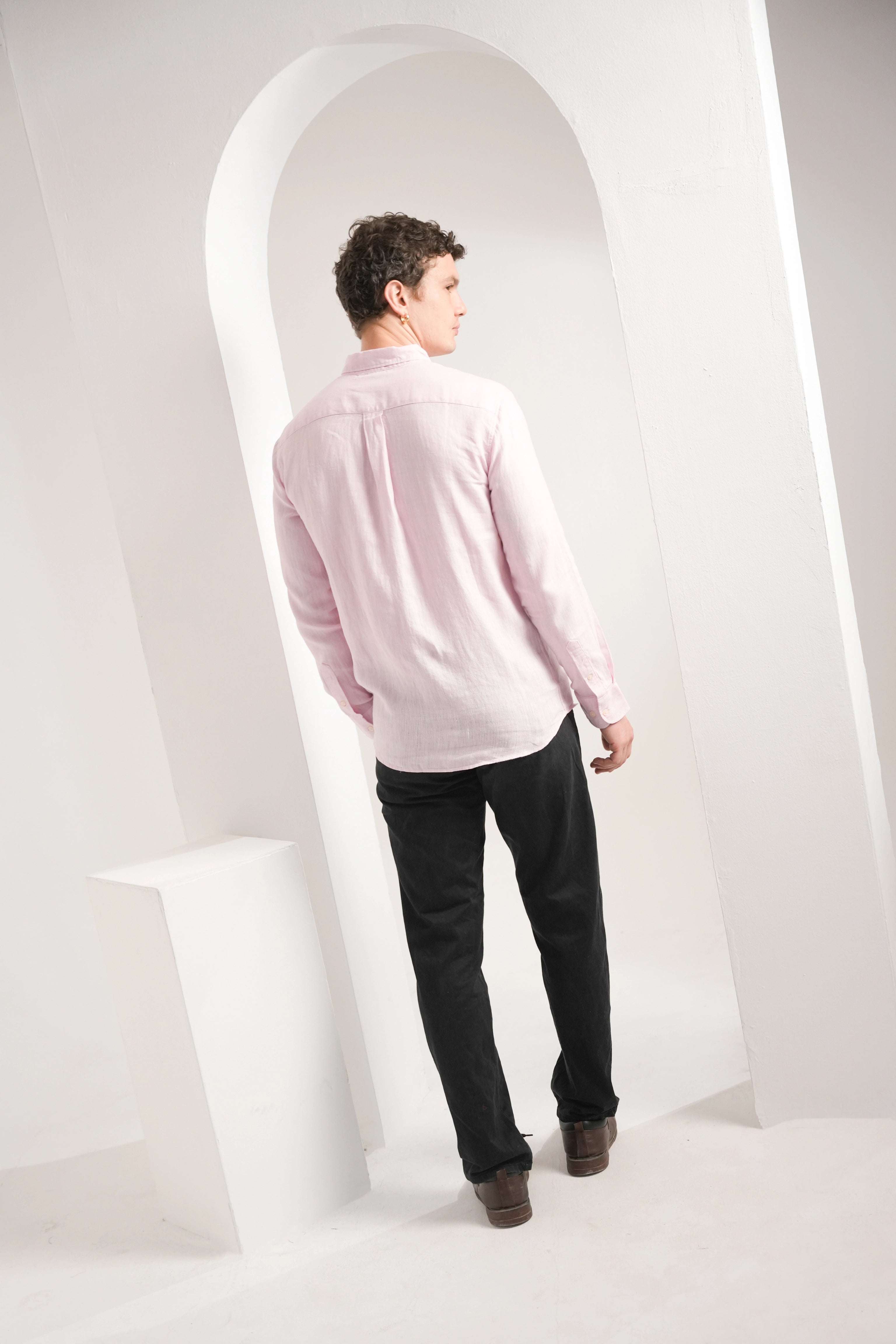 Baby Pink Linen Shirt
