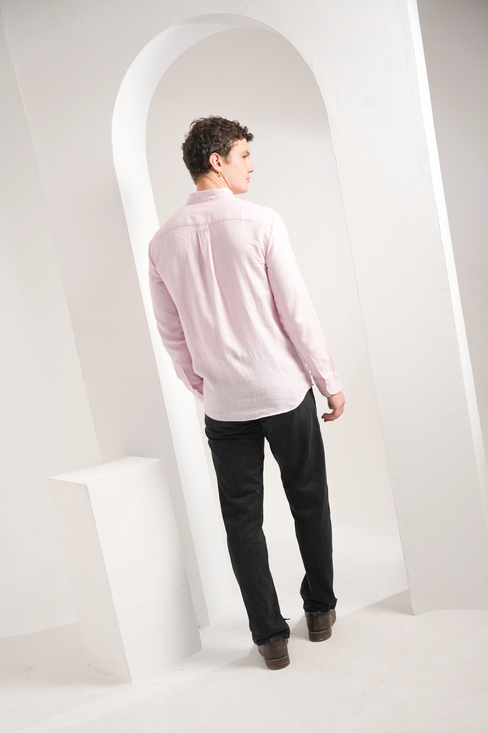 Baby Pink Linen Shirt