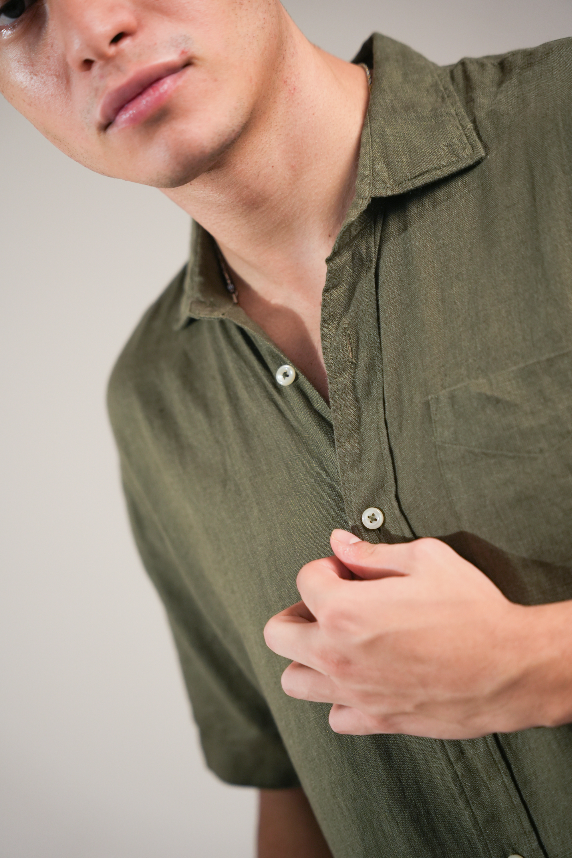 Olive Grove Linen Shirt