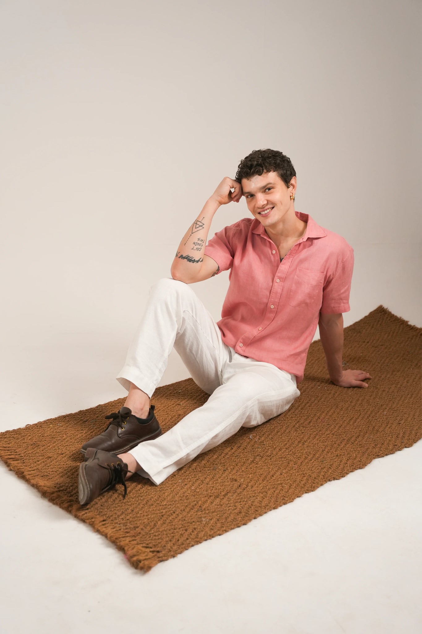 Soft Coral Linen Shirt