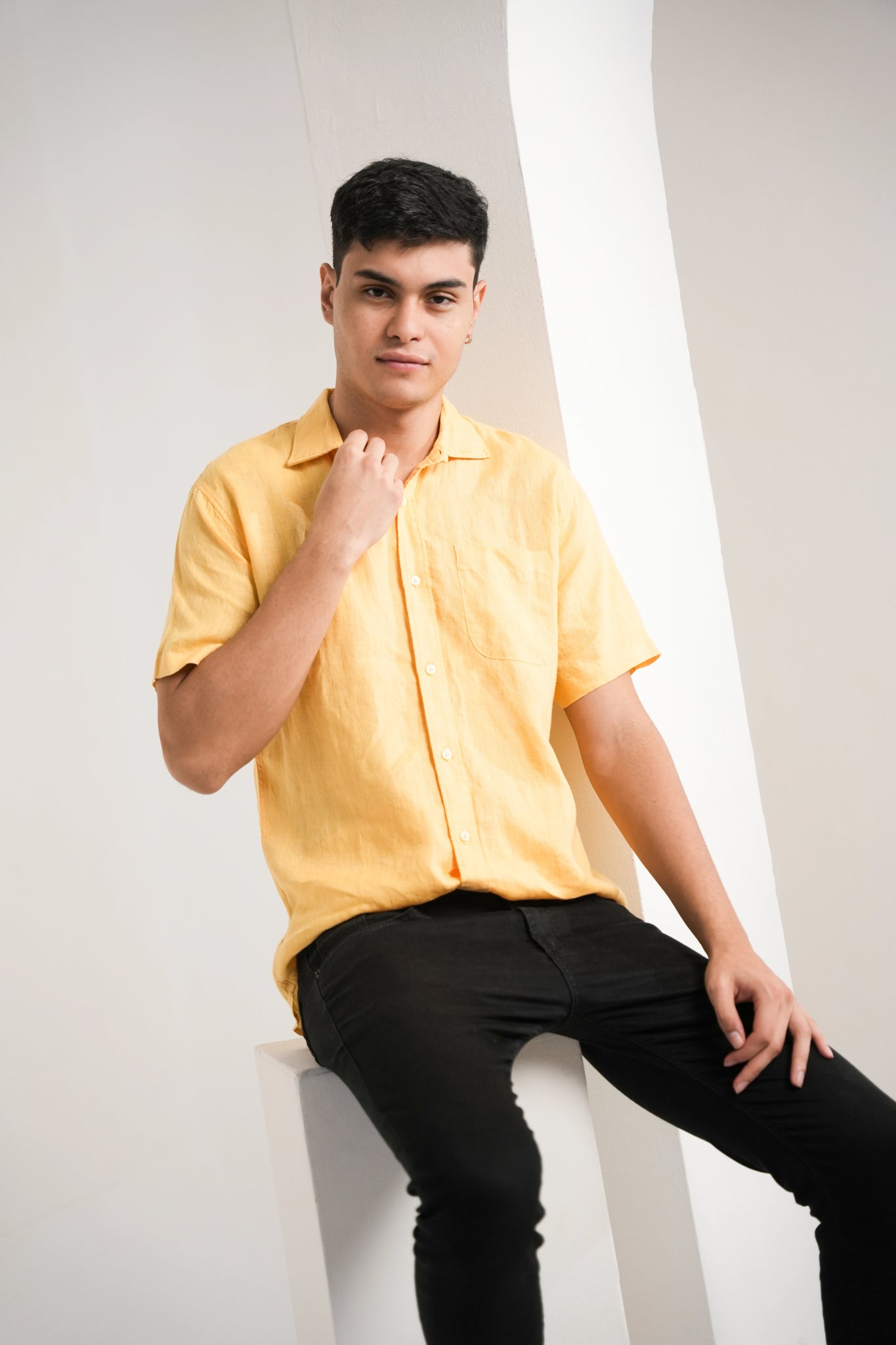 Sun Marigold Linen Shirt