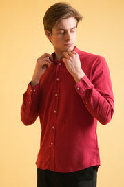 Crimson Heritage Garment-Dyed Linen Shirt