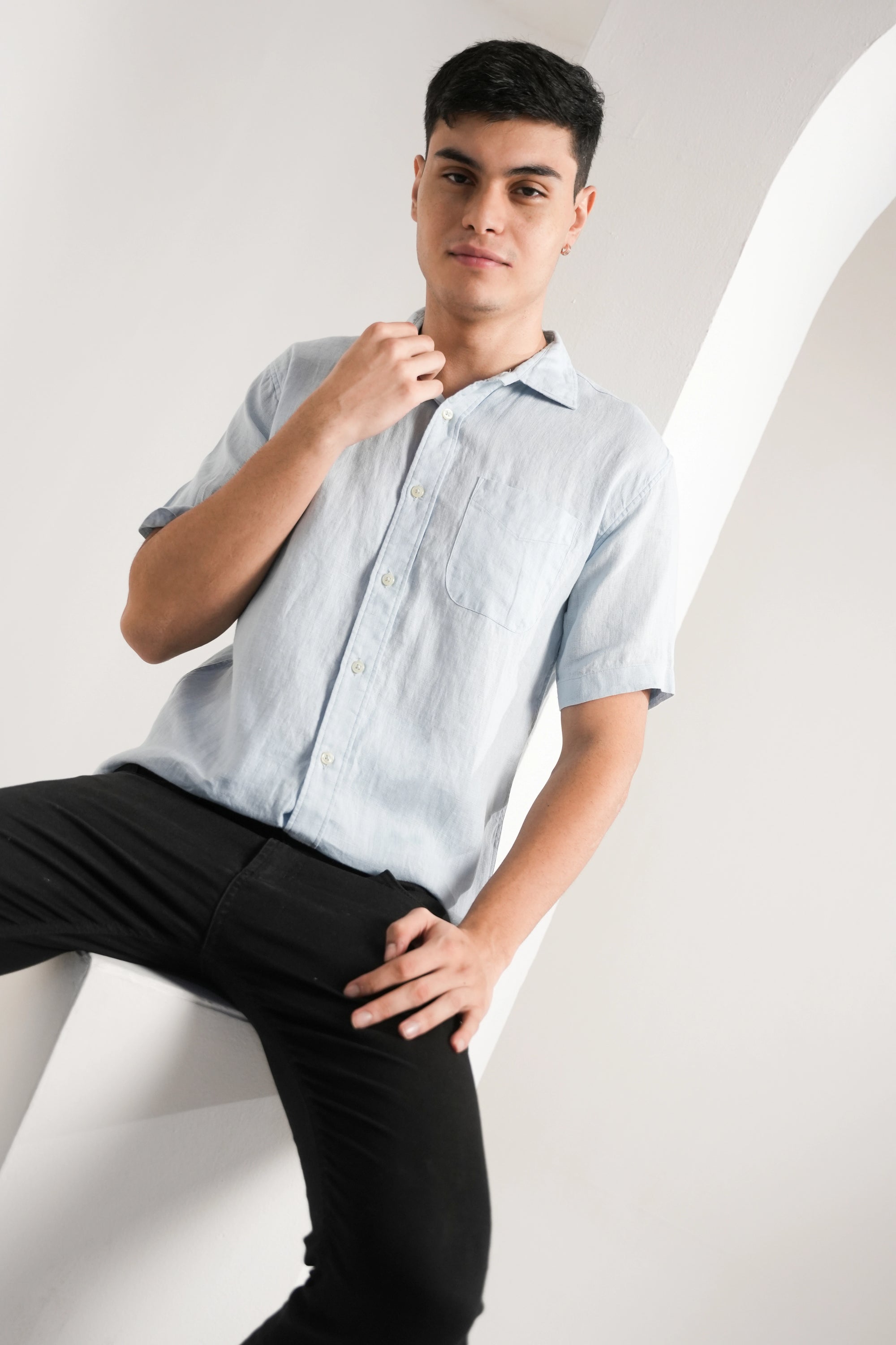 Glacier Mist Linen Shirt