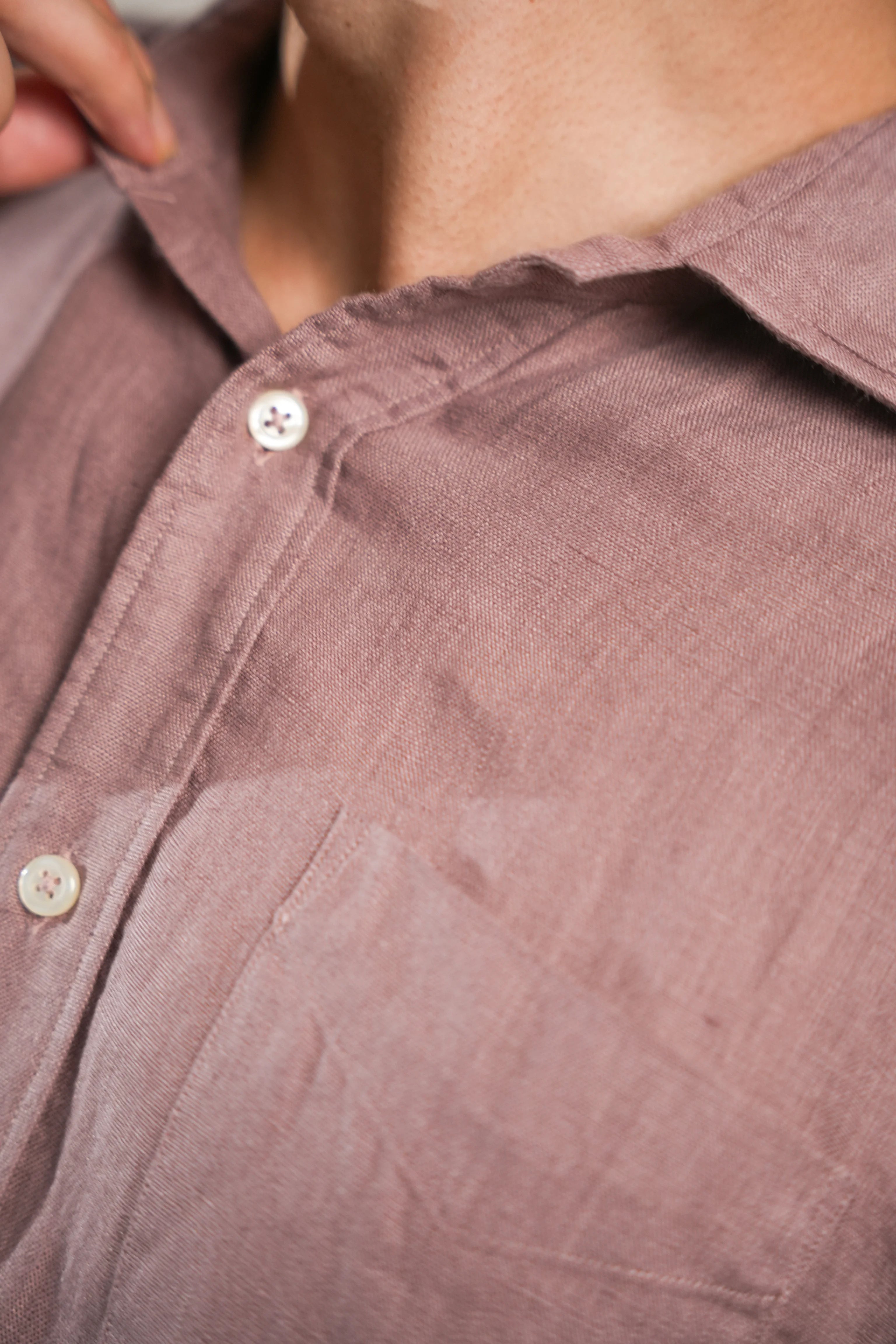 Rose Clay Linen Shirt