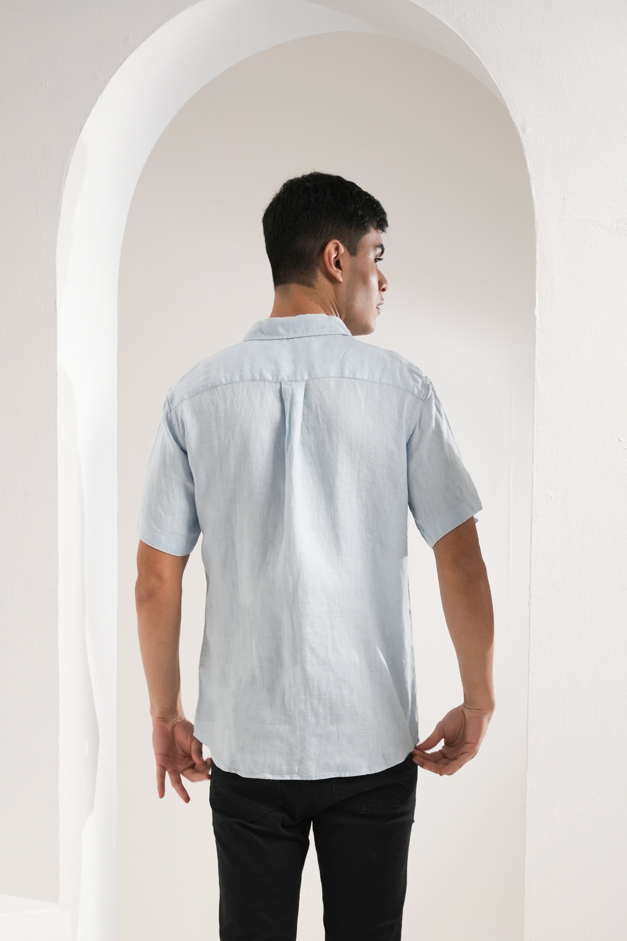 Glacier Mist Linen Shirt