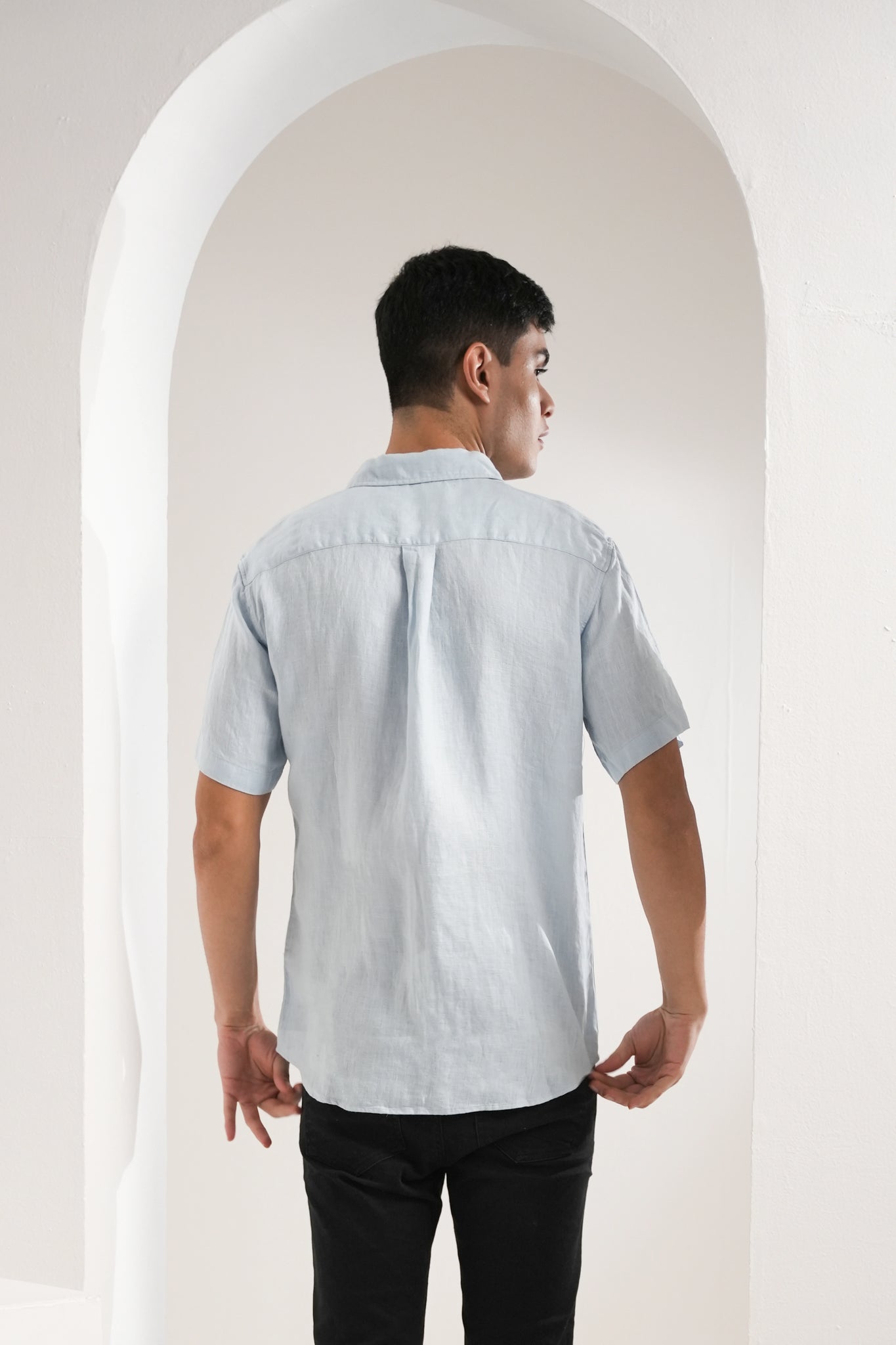 Glacier Mist Linen Shirt