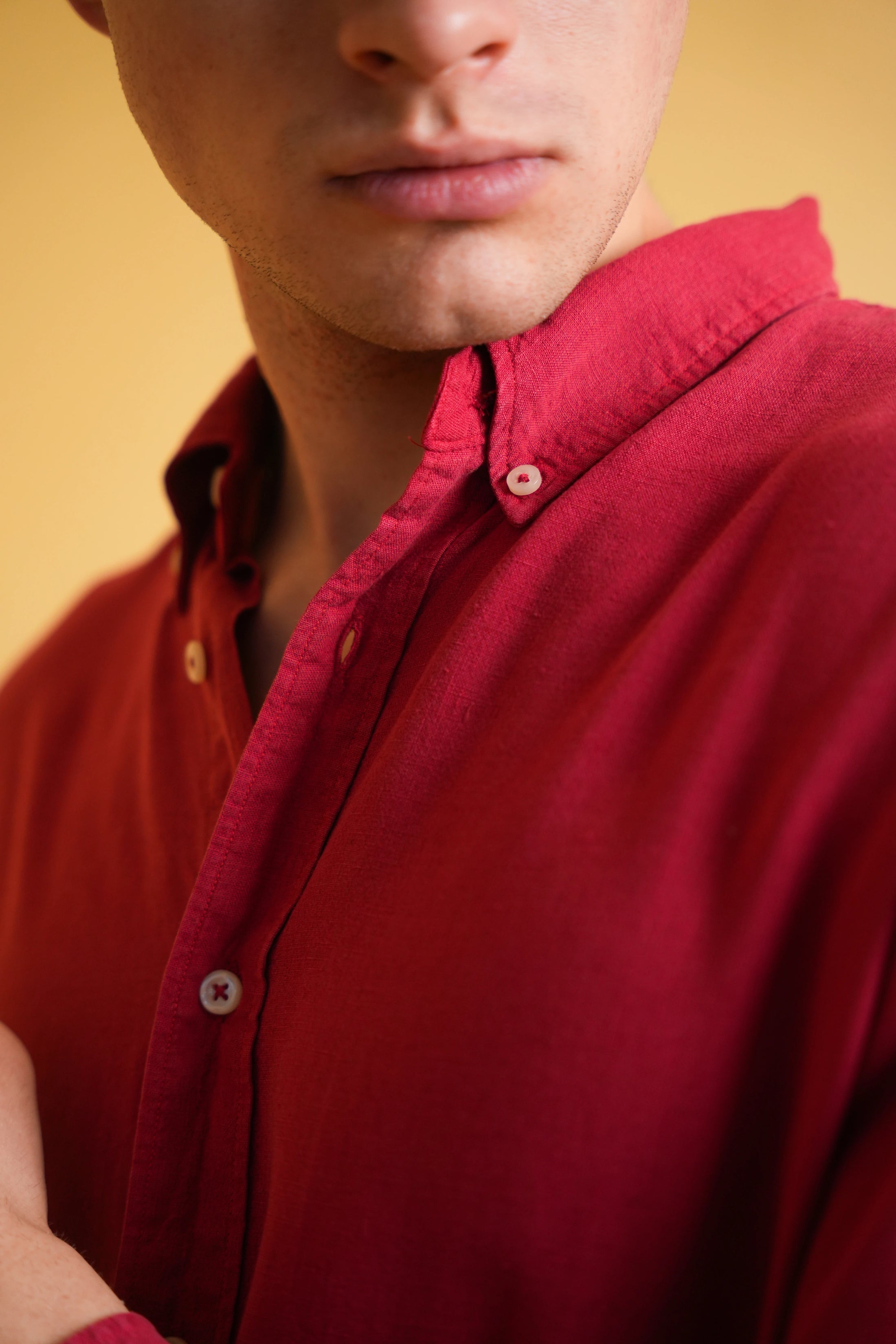 Crimson Heritage Garment-Dyed Linen Shirt