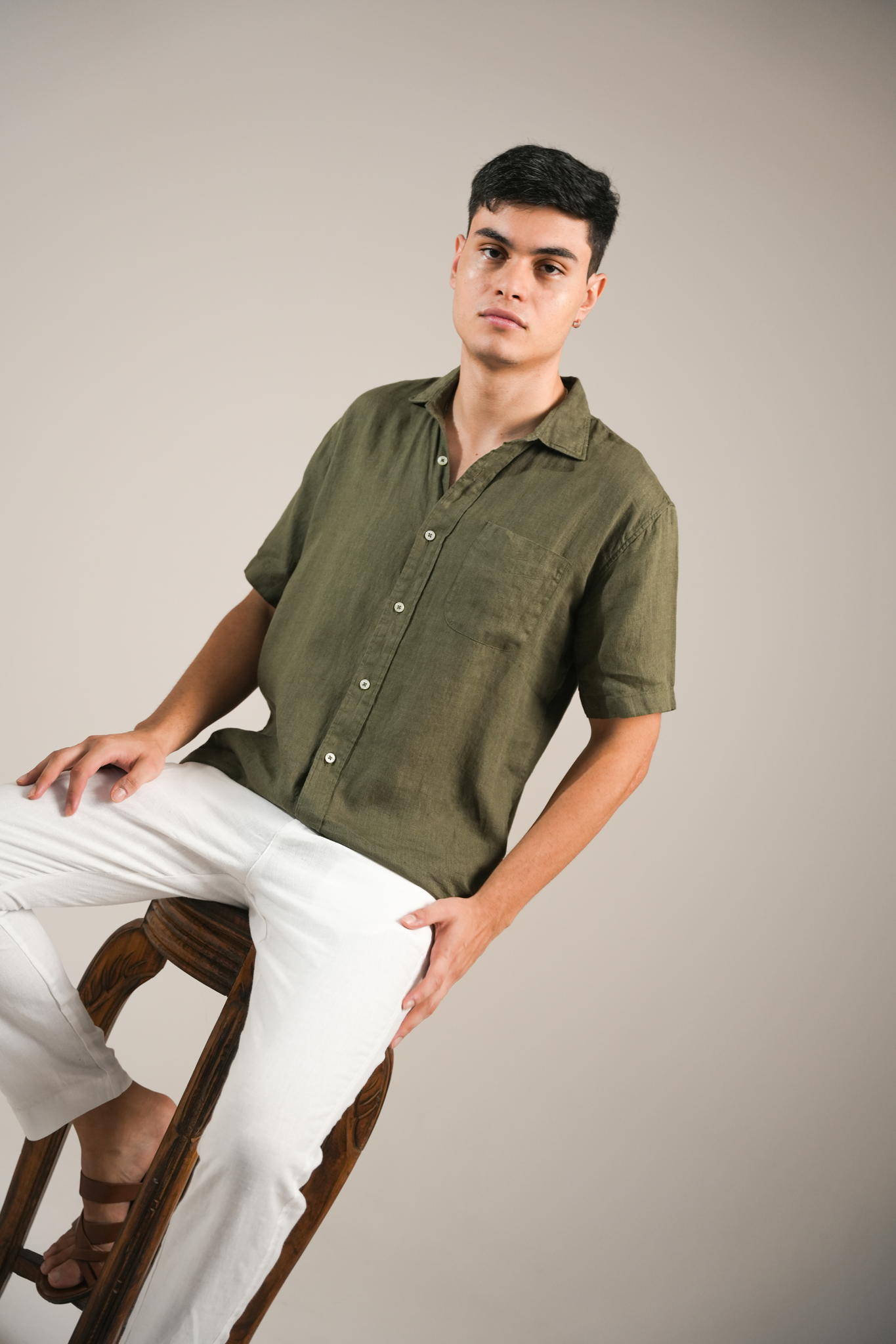 Olive Grove Linen Shirt