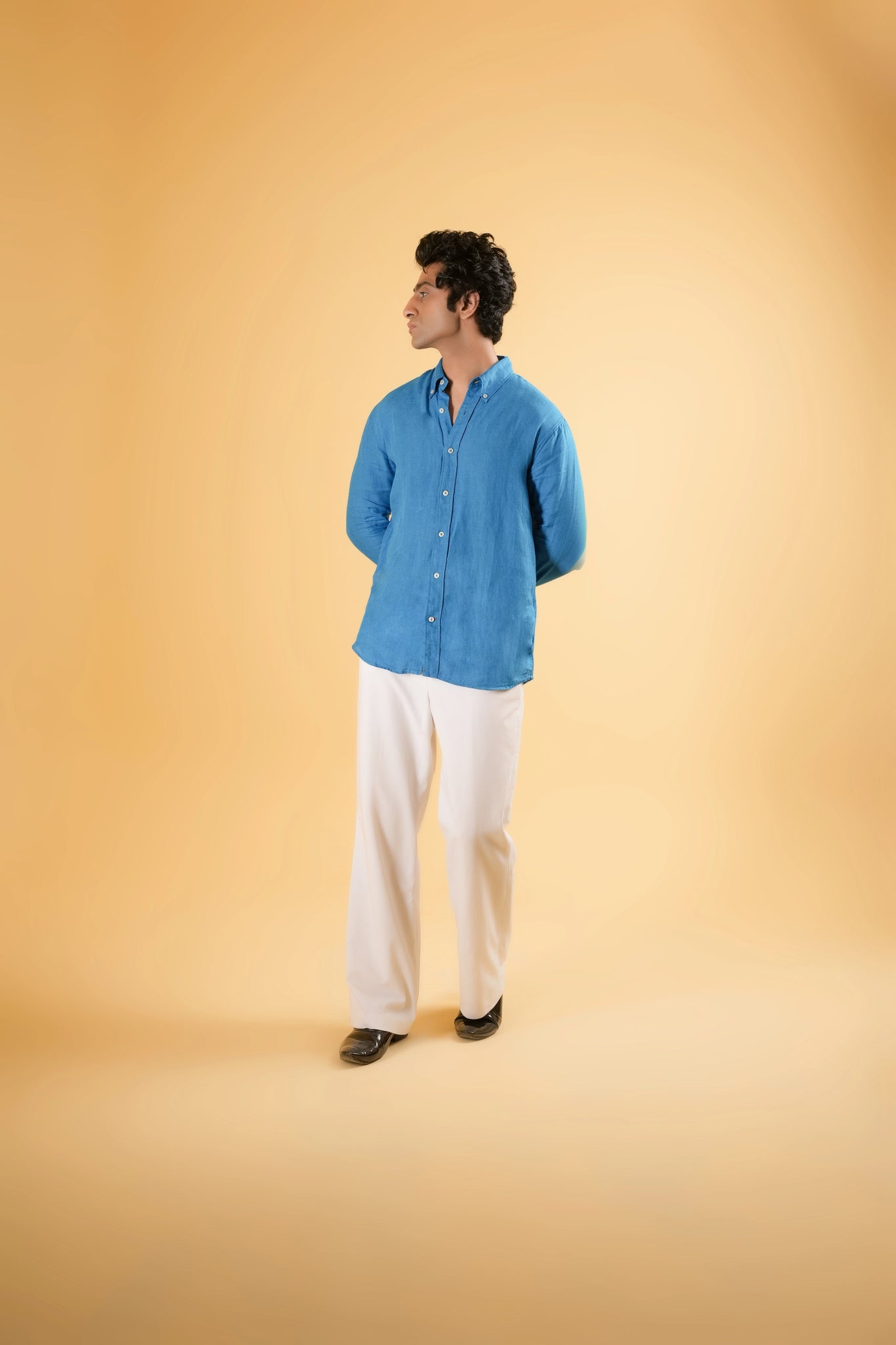 Aegean Sky Linen Shirt