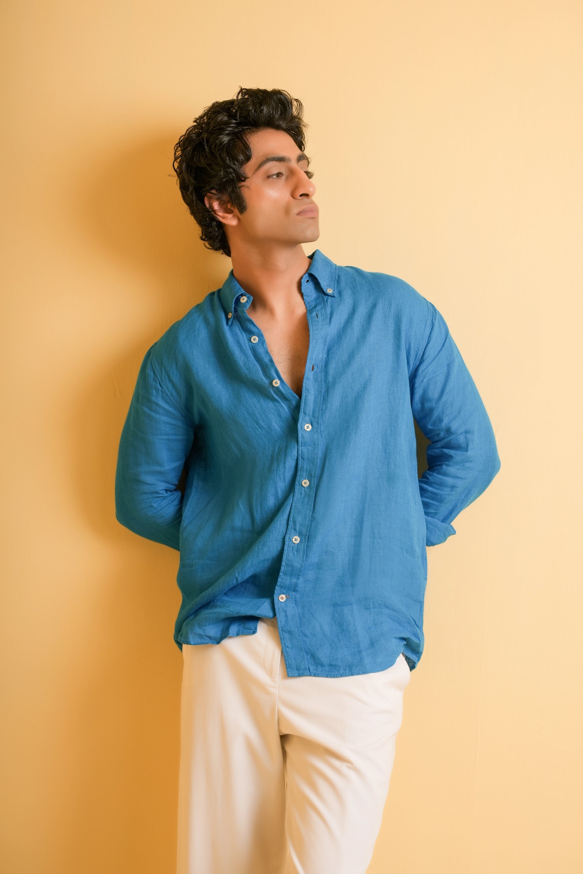 Aegean Sky Linen Shirt