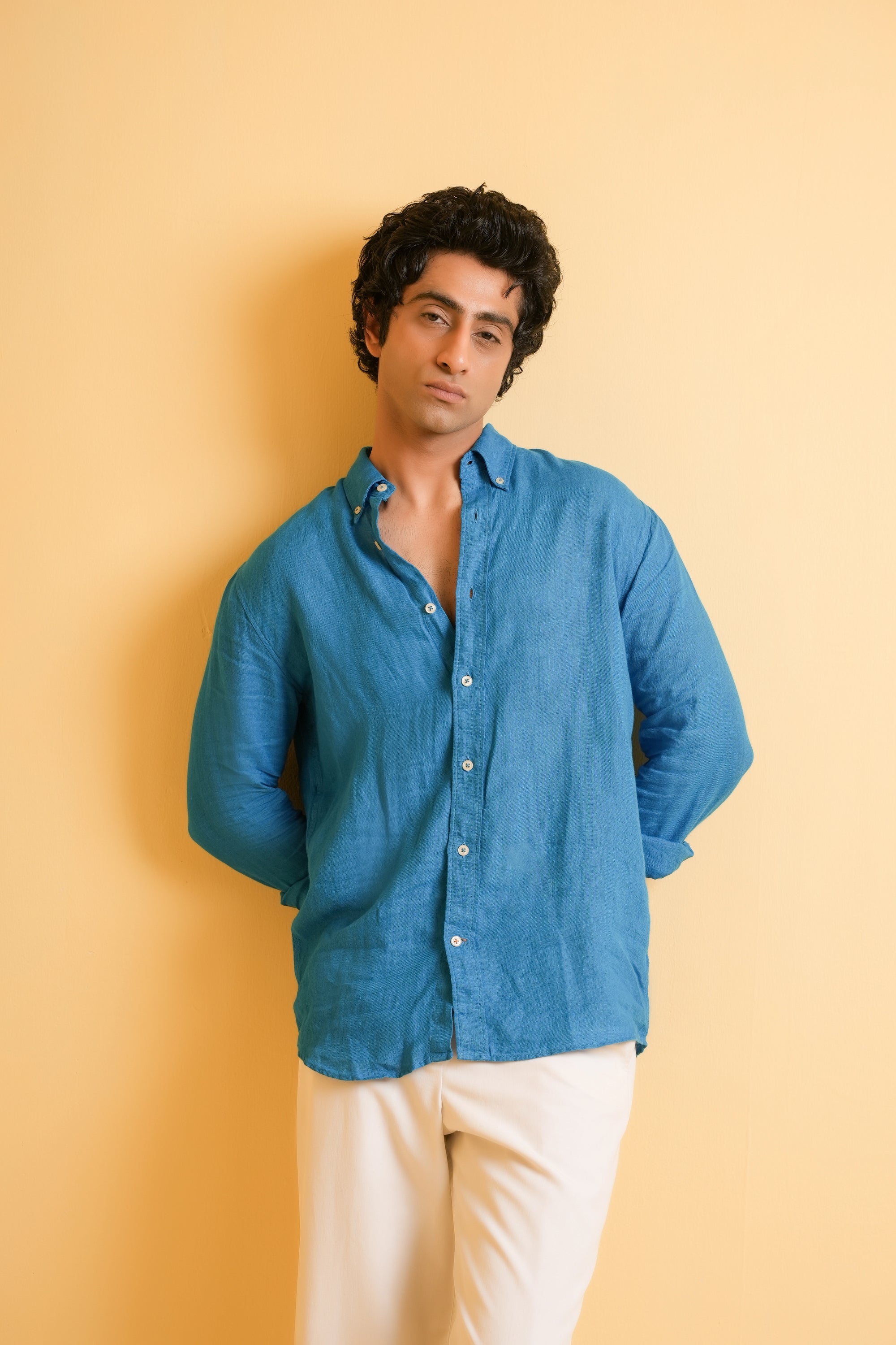 Aegean Sky Linen Shirt