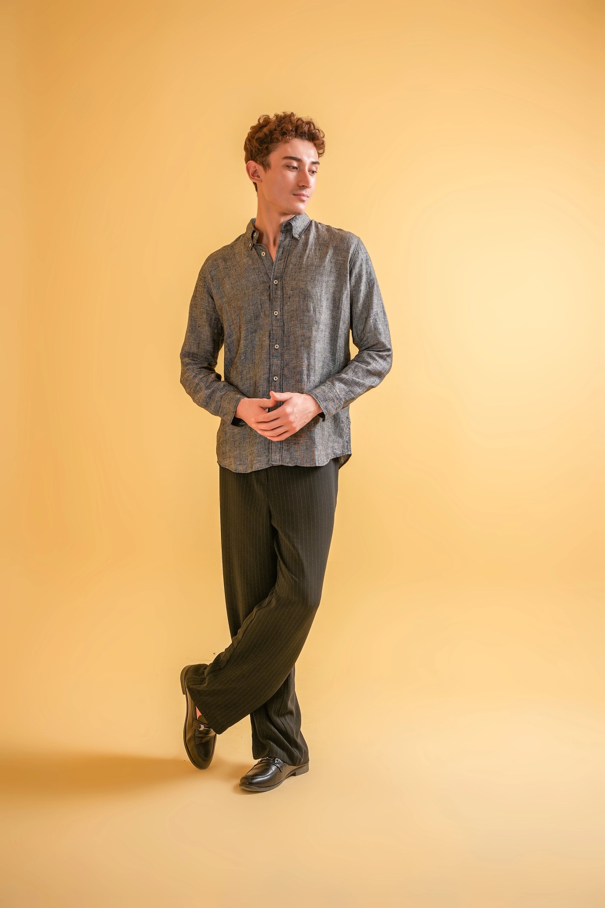 Obsidian Drift Linen Shirt