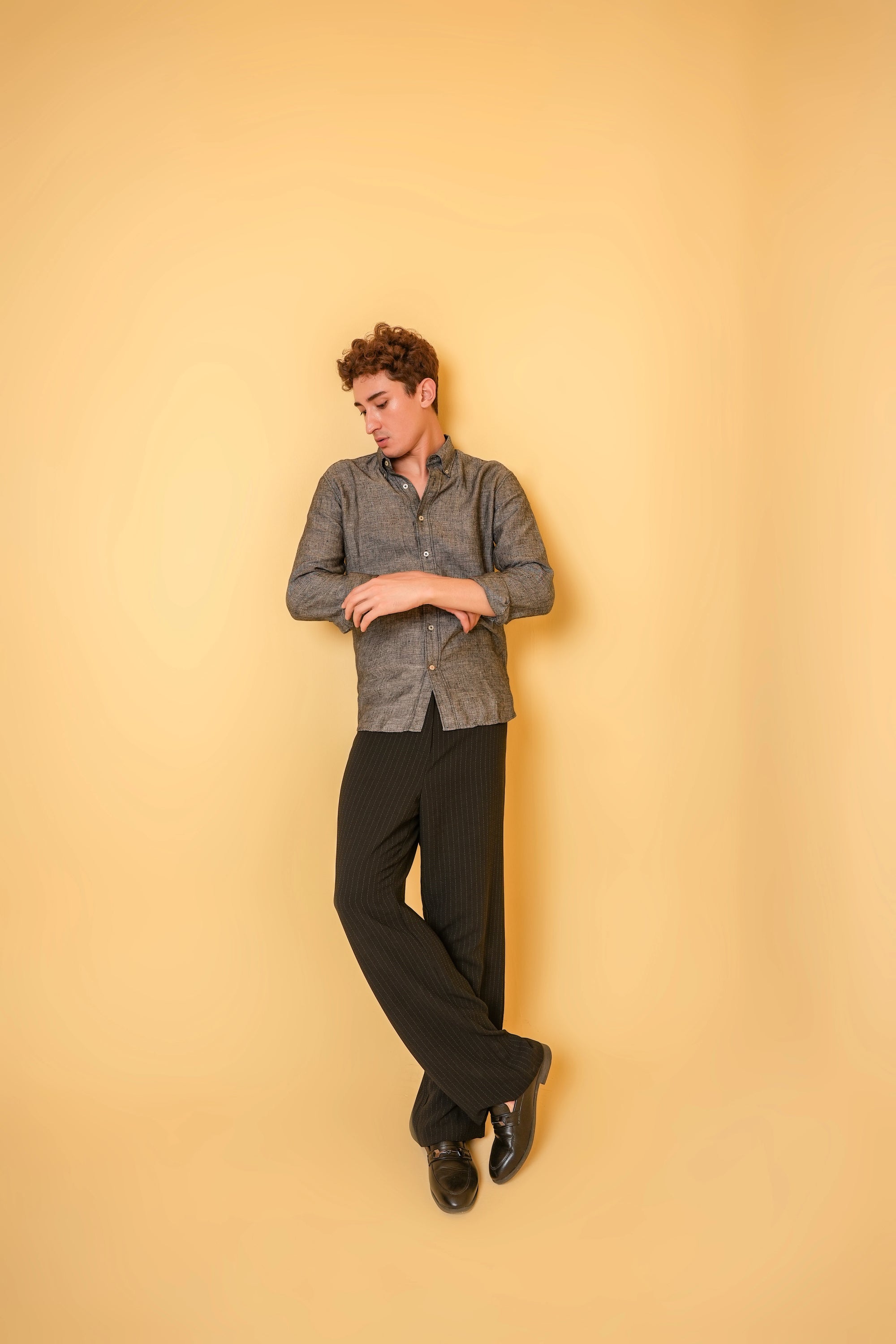 Obsidian Drift Linen Shirt