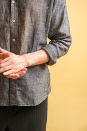 Obsidian Drift Linen Shirt