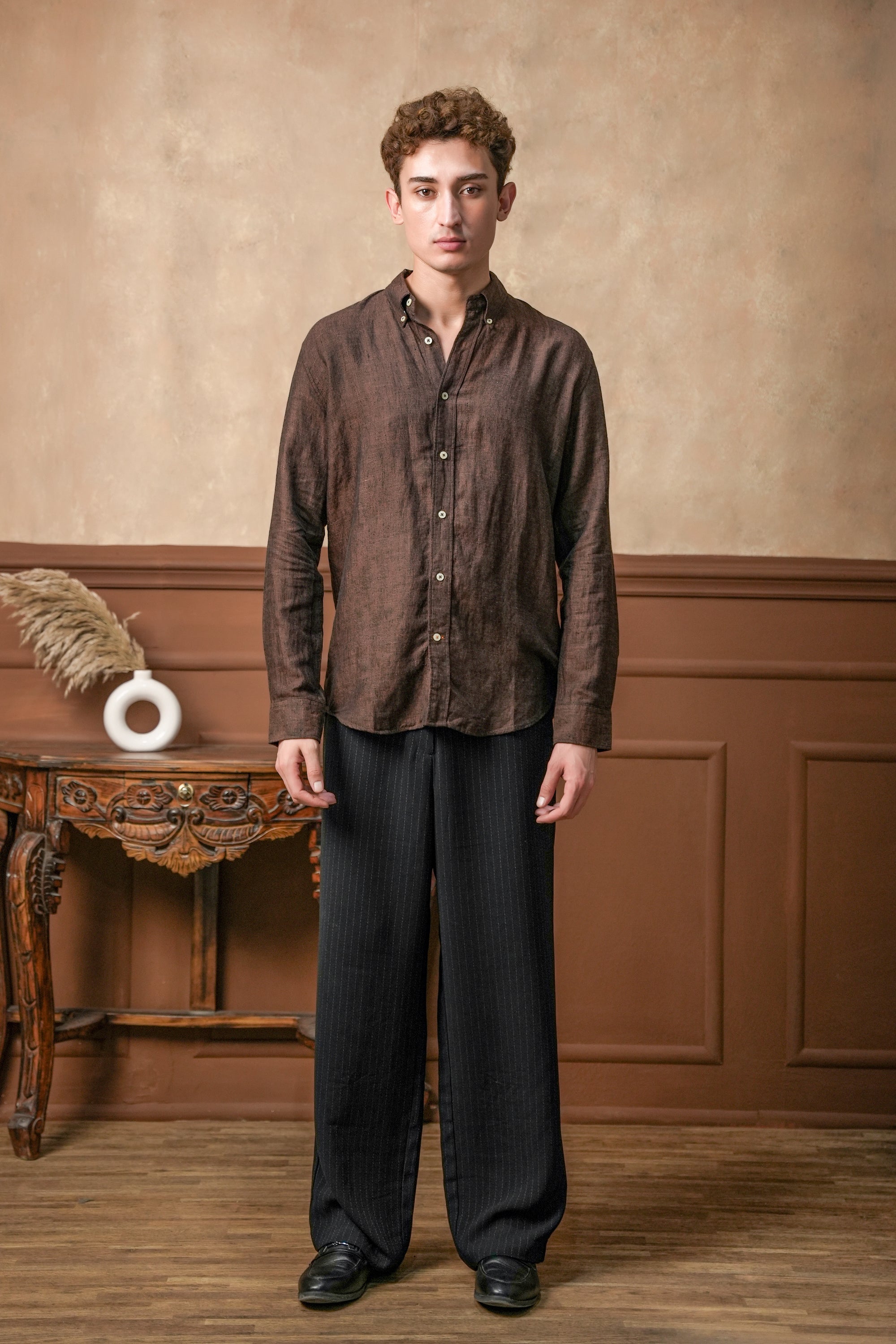 Terra Mocha Linen Shirt