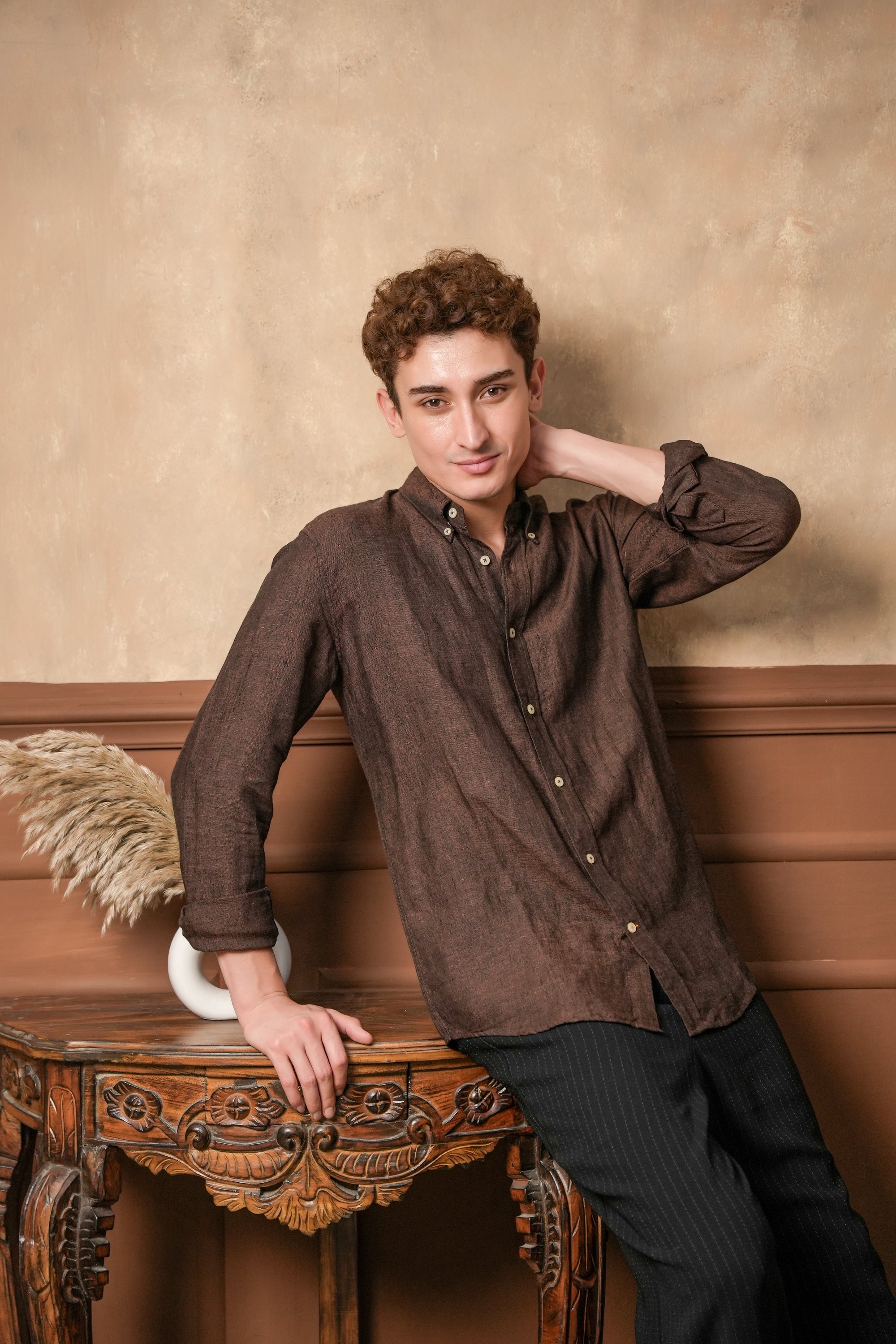 Terra Mocha Linen Shirt