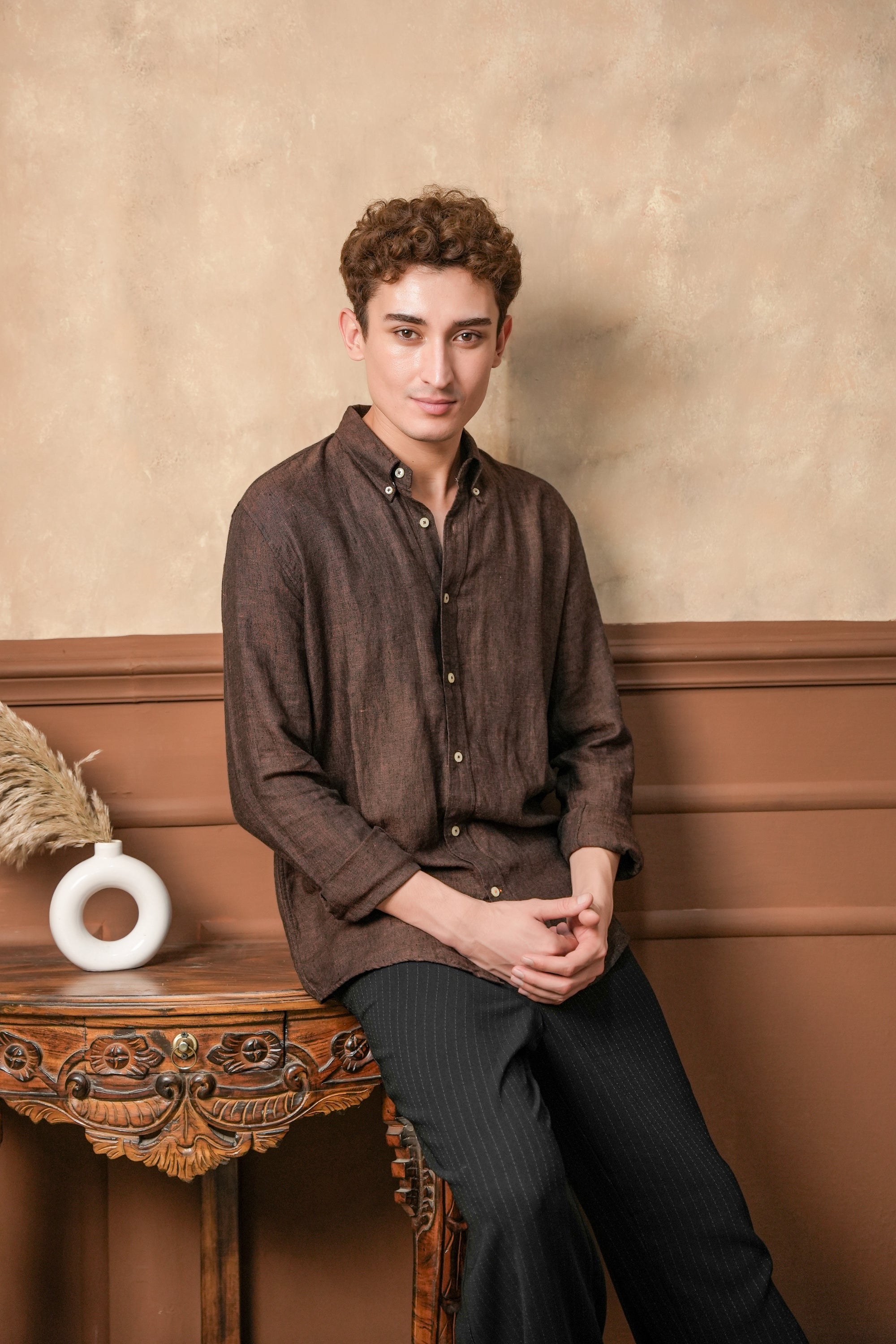 Terra Mocha Linen Shirt