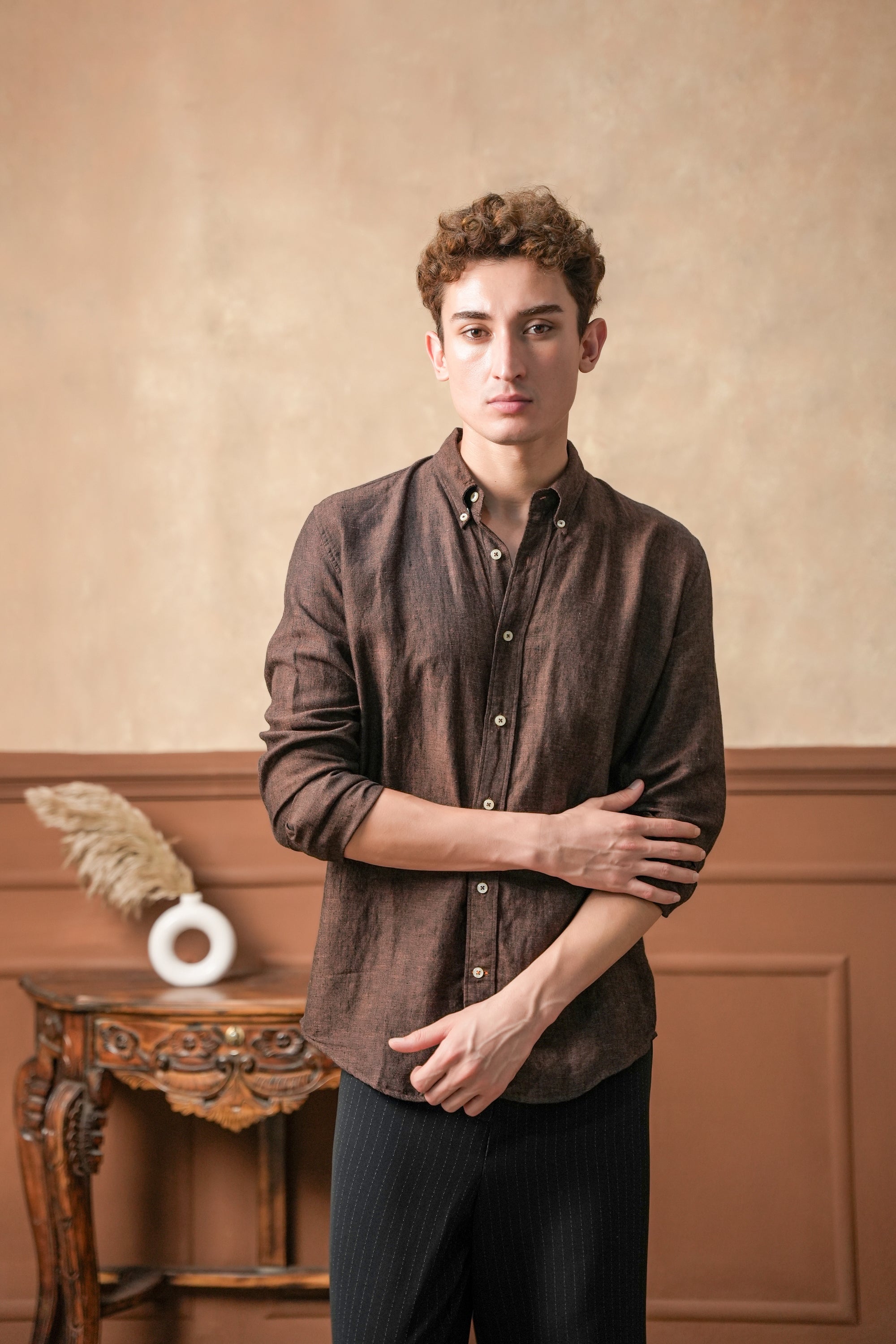 Terra Mocha Linen Shirt