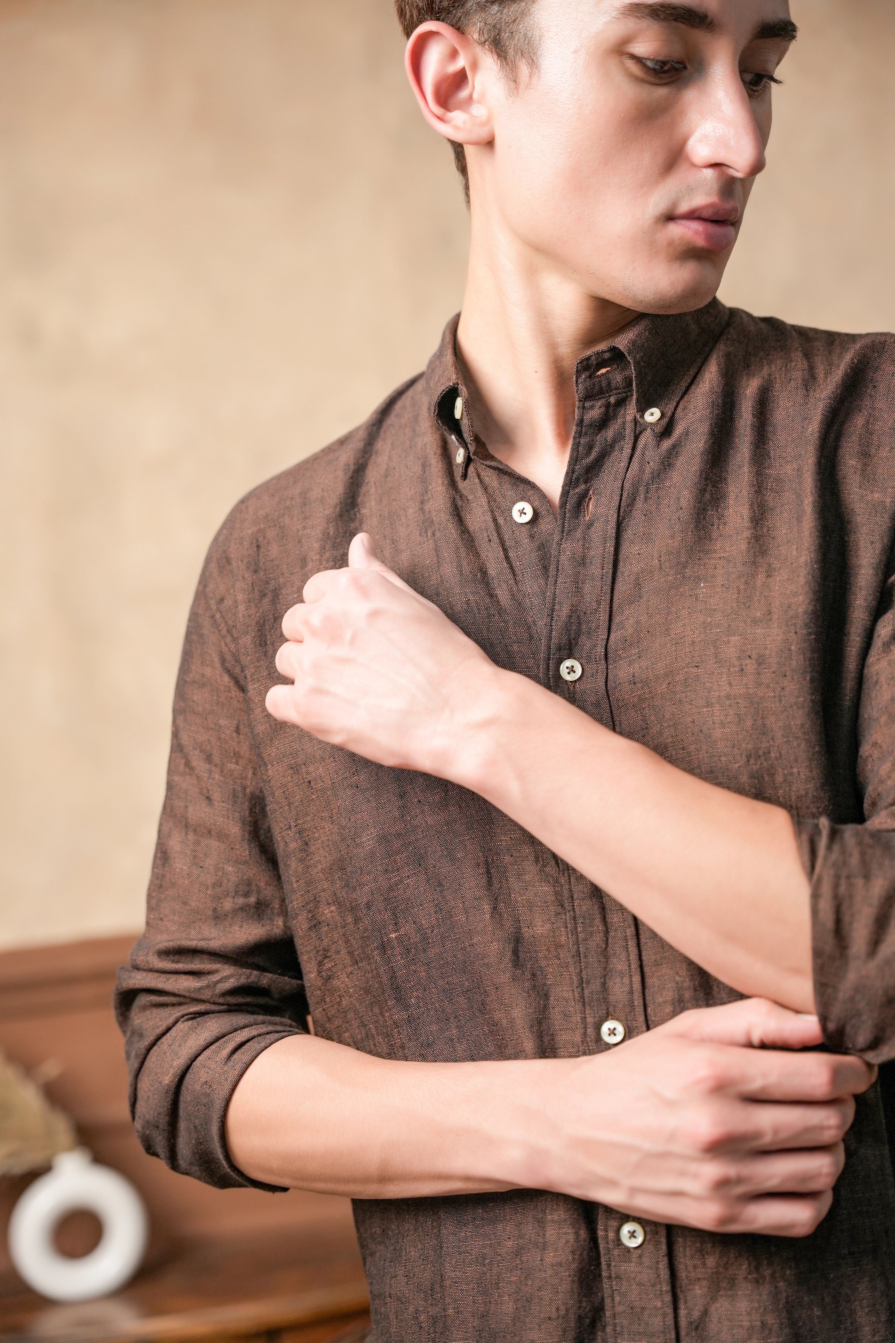 Terra Mocha Linen Shirt