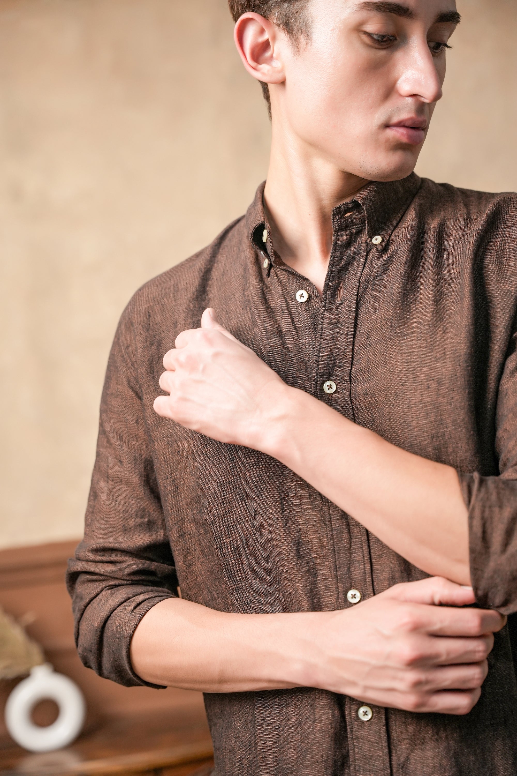 Terra Mocha Linen Shirt