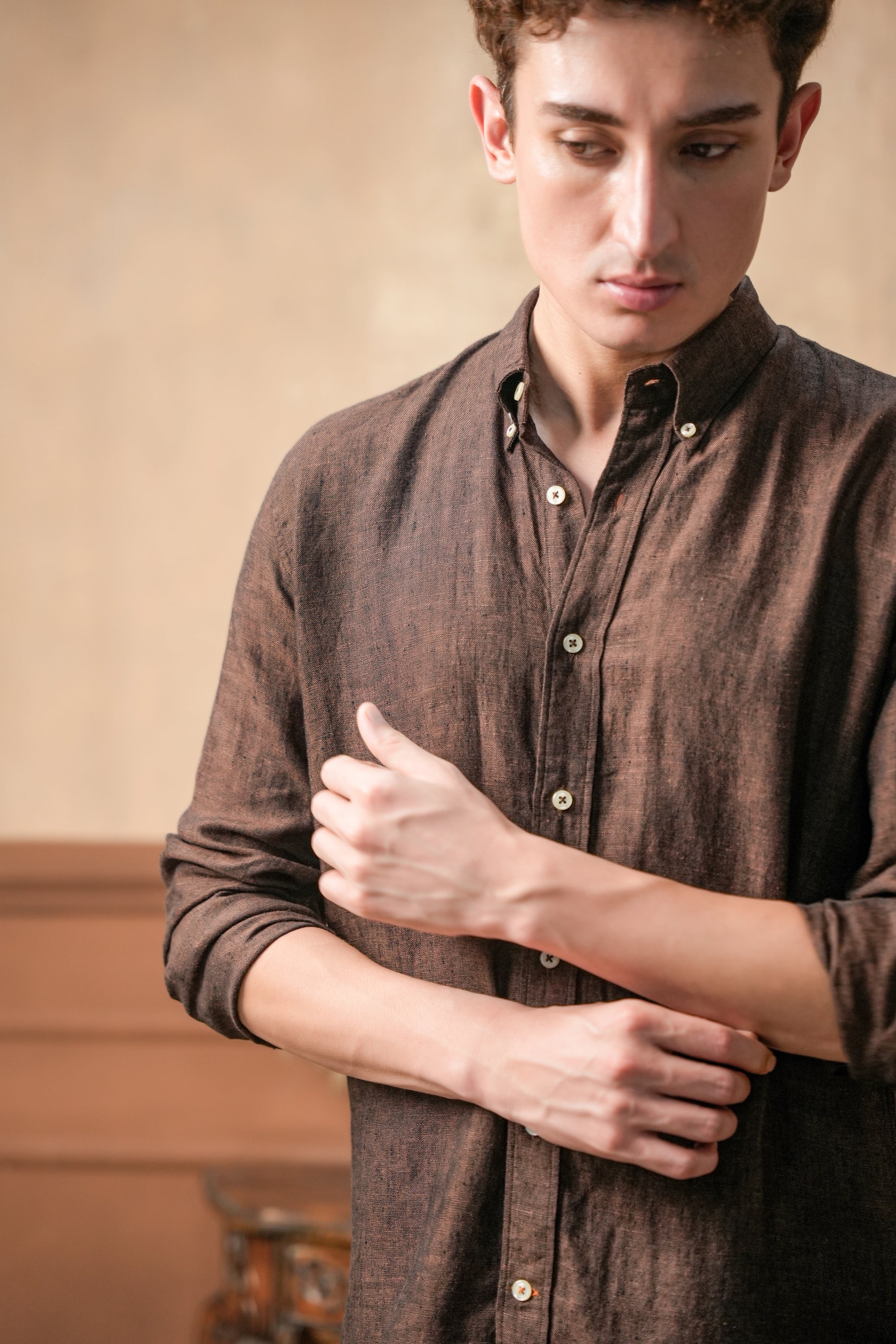 Terra Mocha Linen Shirt