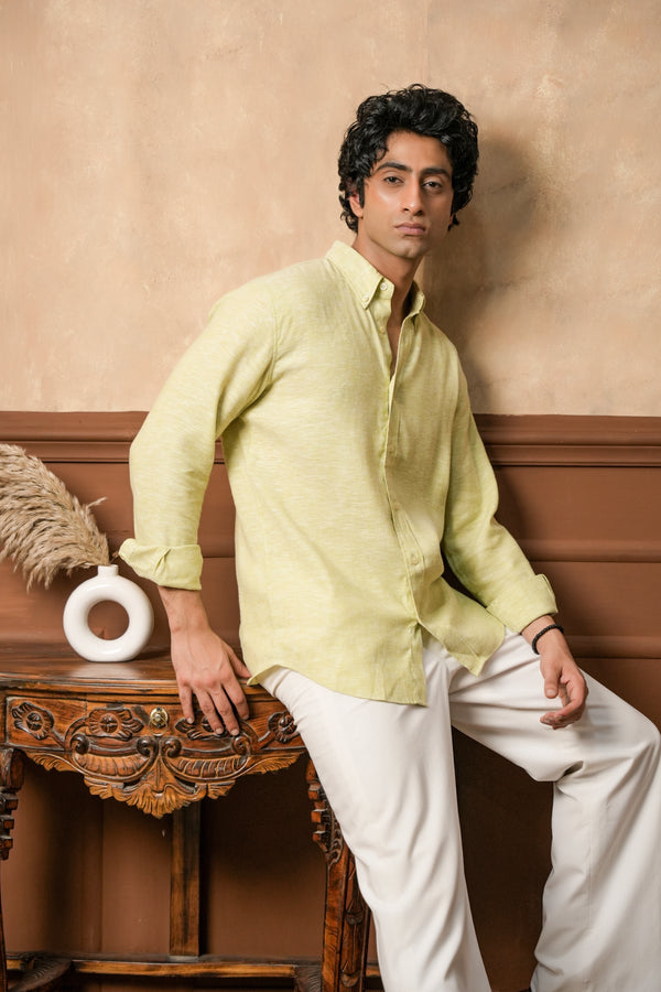 Citrus Haze Linen Shirt
